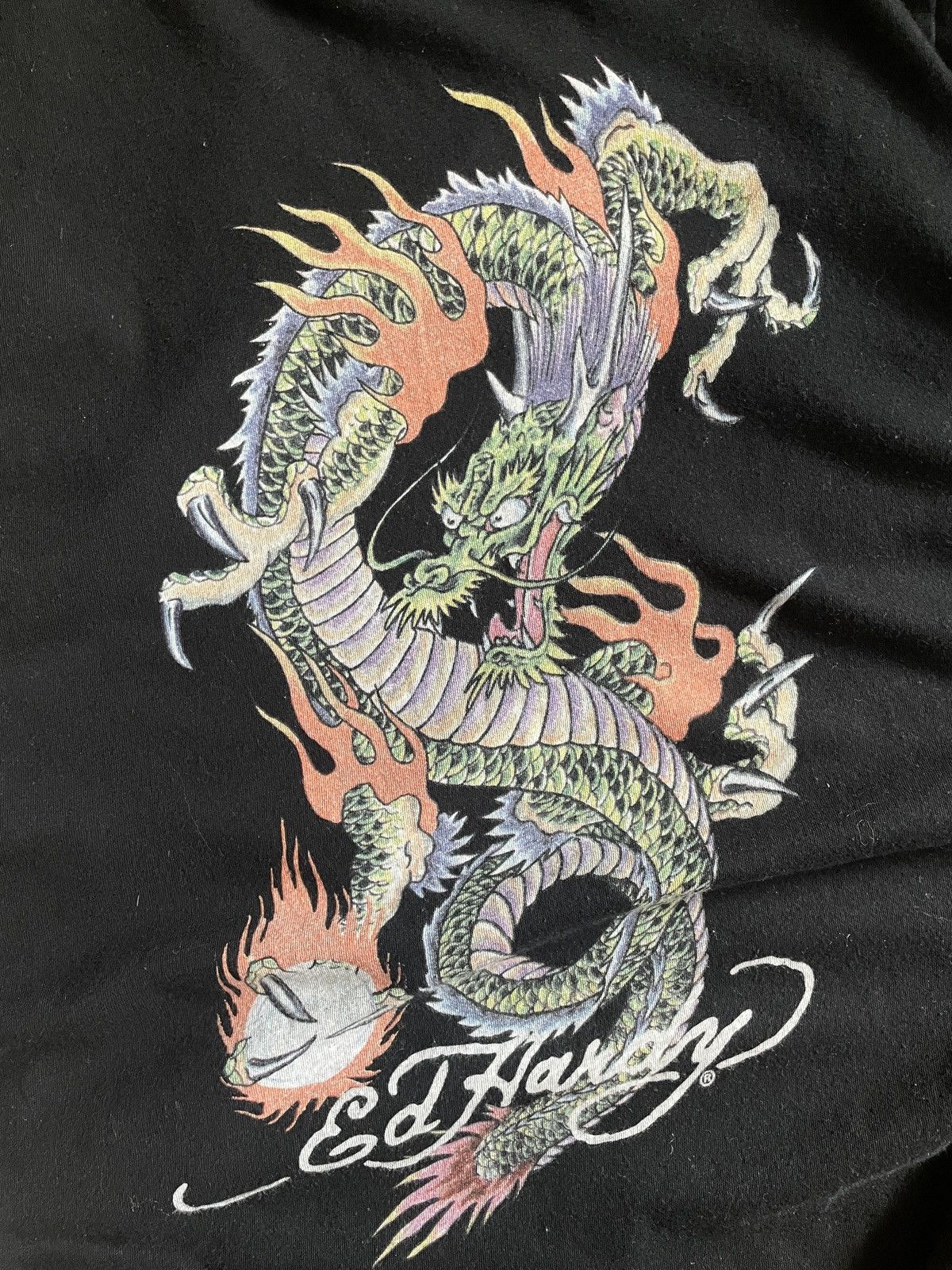 Ed Hardy × Japanese Brand × Vintage Rare Mens Vintage Ed Hardy T-shirt big logo Dragon Tee Y2K Size US XL / EU 56 / 4 - 5 Thumbnail