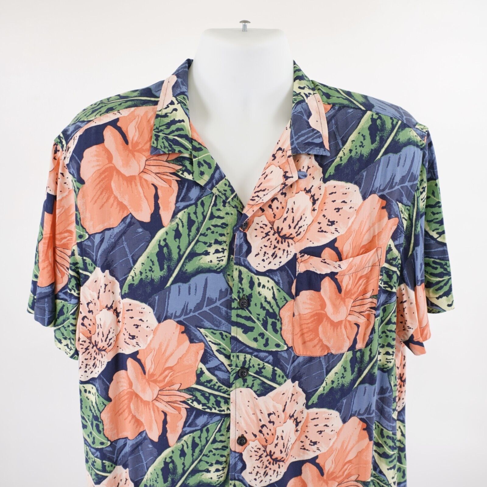 Designer Goodfellow & Co Large Blue Pink Floral Rayon Standard Hawaii Size US L / EU 52-54 / 3 - 1 Thumbnail