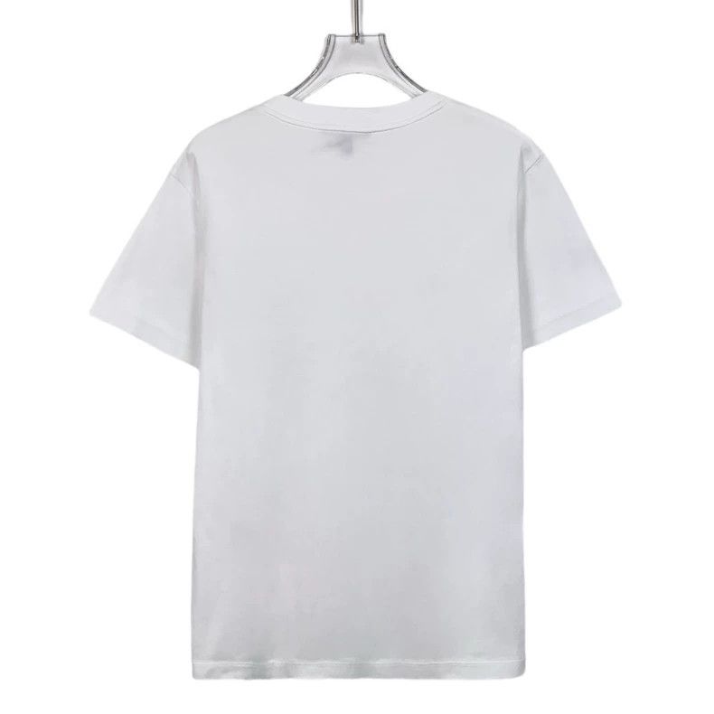 Louis Vuitton Louis Vuitton 22 white logo embroidered cotton crew neck s Size L / US 10 / IT 46 - 2 Thumbnail