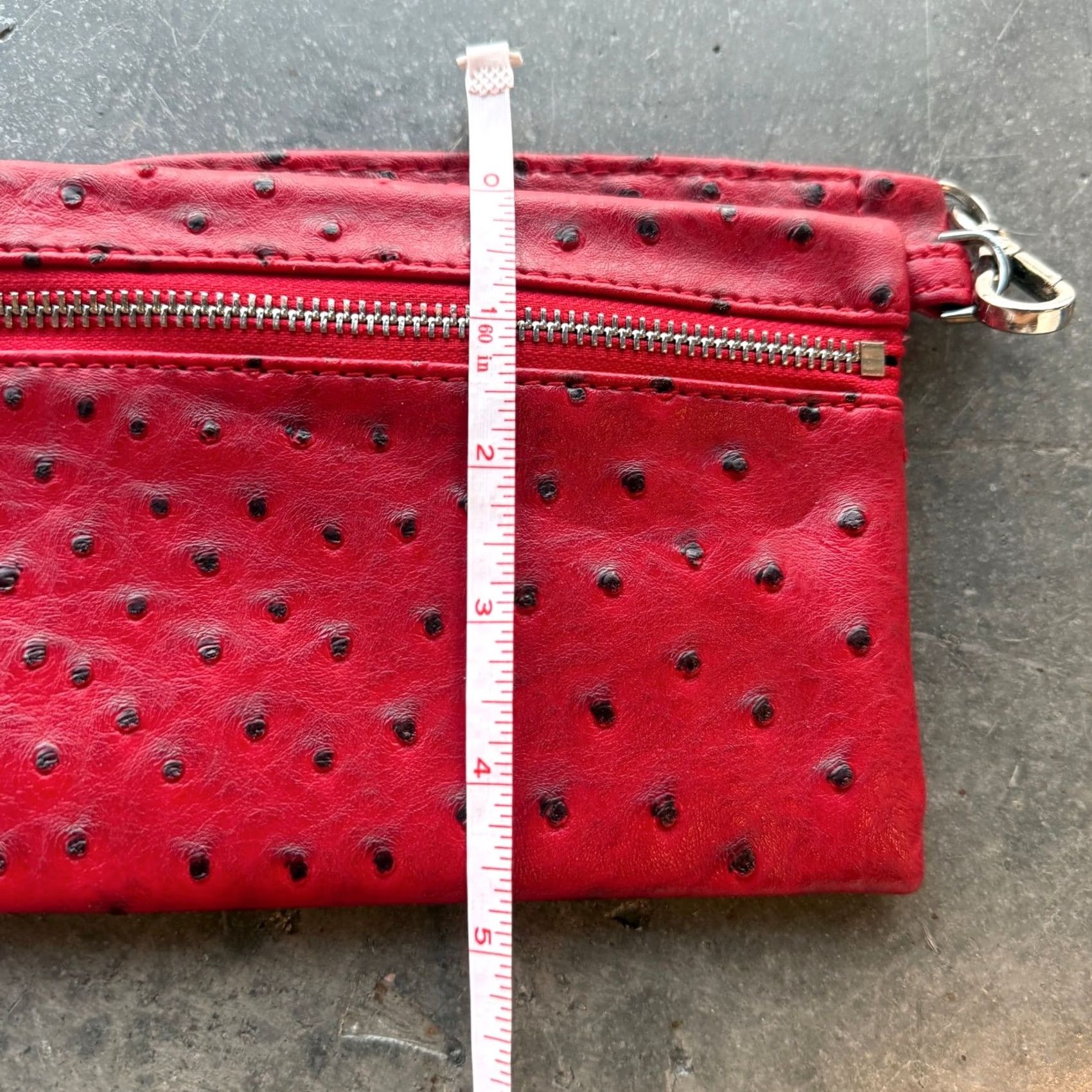 Vintage VINTAGE Y2K Red Crocodile Clutch Mini Wristlet Wallet Pursey Purse Clutch Women Size ONE SIZE - 4 Thumbnail