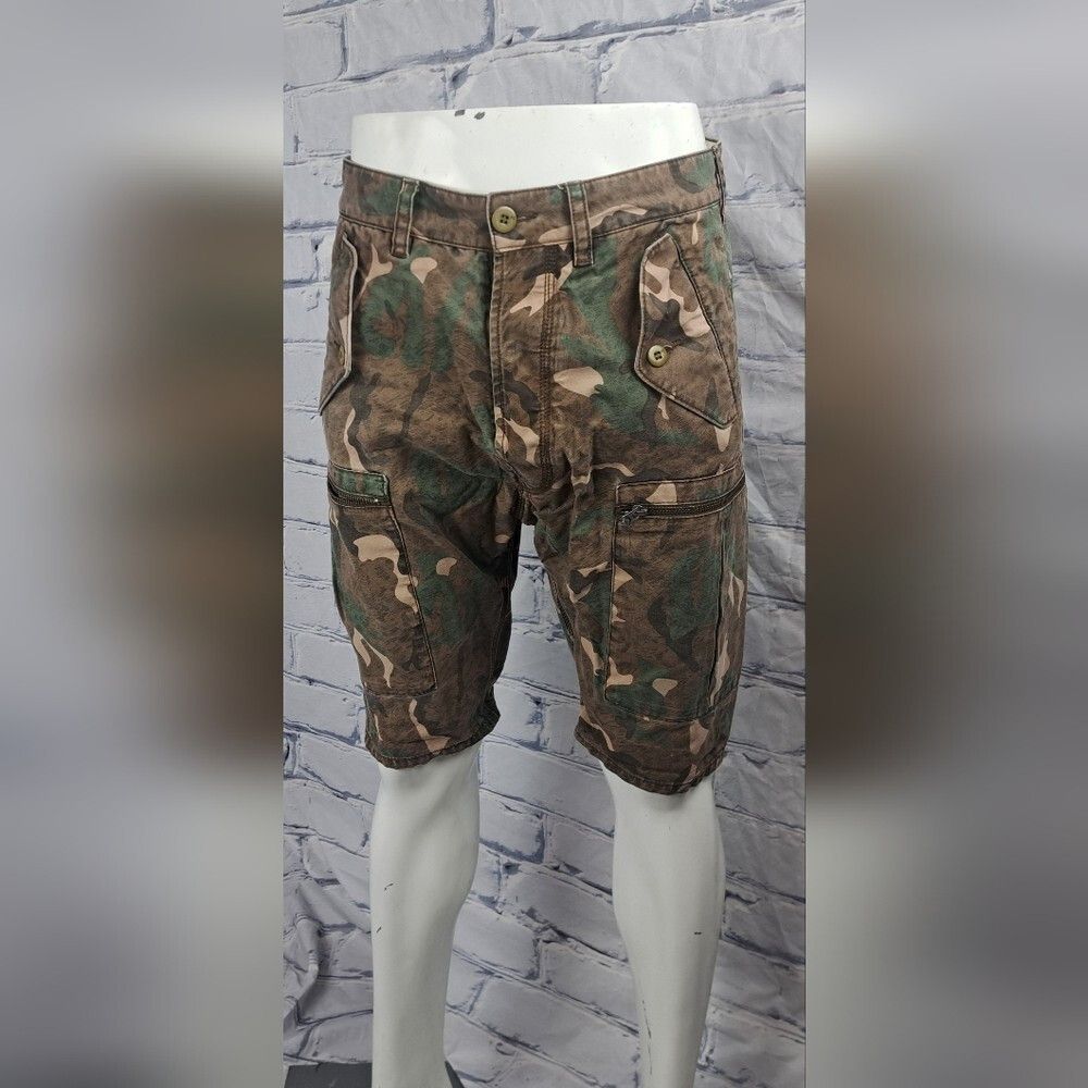 French Connection French Connection FCUK Men's Cargo Jean Shorts Vintage Y2K Size US 32 / EU 48 - 1 Thumbnail
