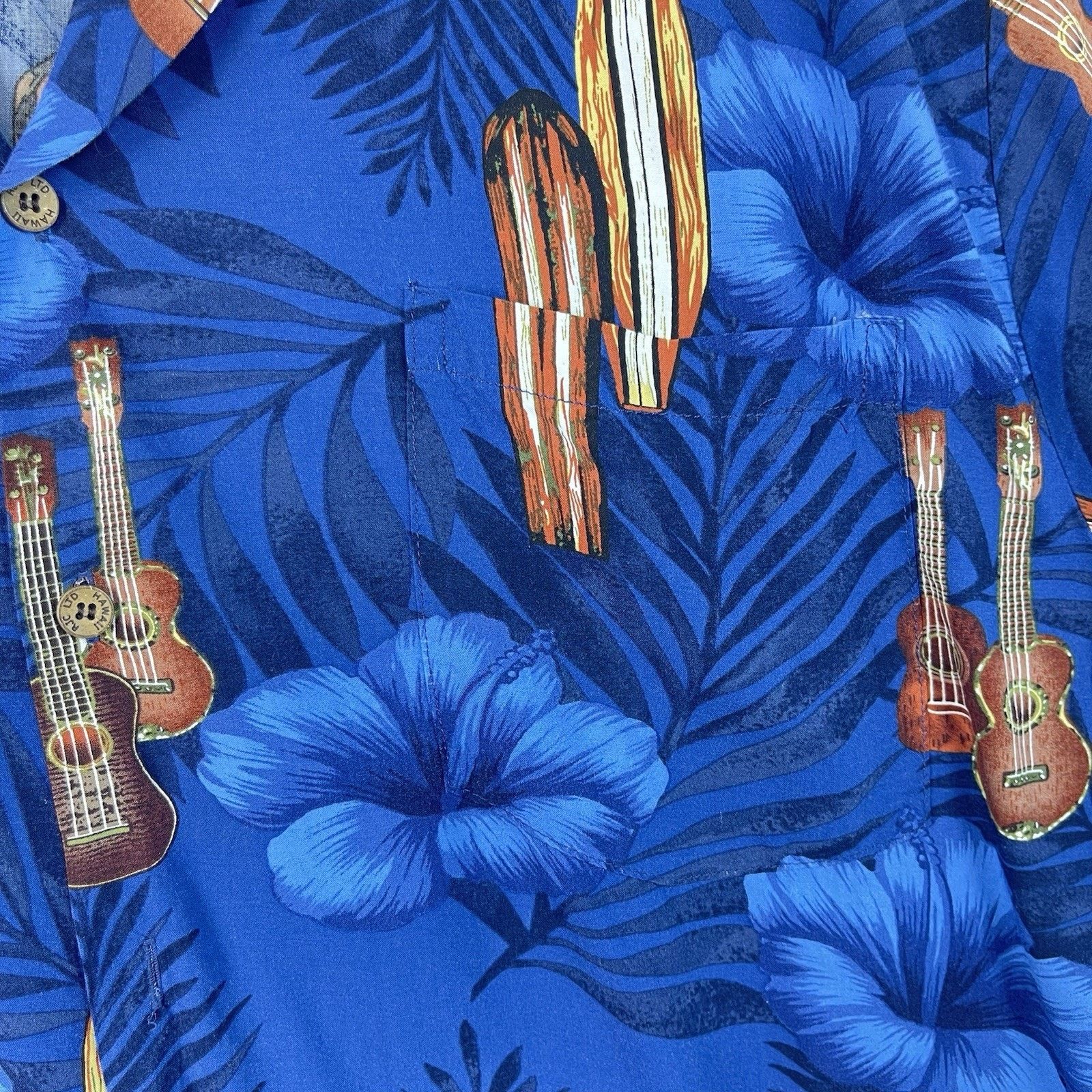 Kalaheo Vintage Kalaheo Hawaiian Shirt Mens XXL Hibiscus Guitar Size US XXL / EU 58 / 5 - 7 Thumbnail
