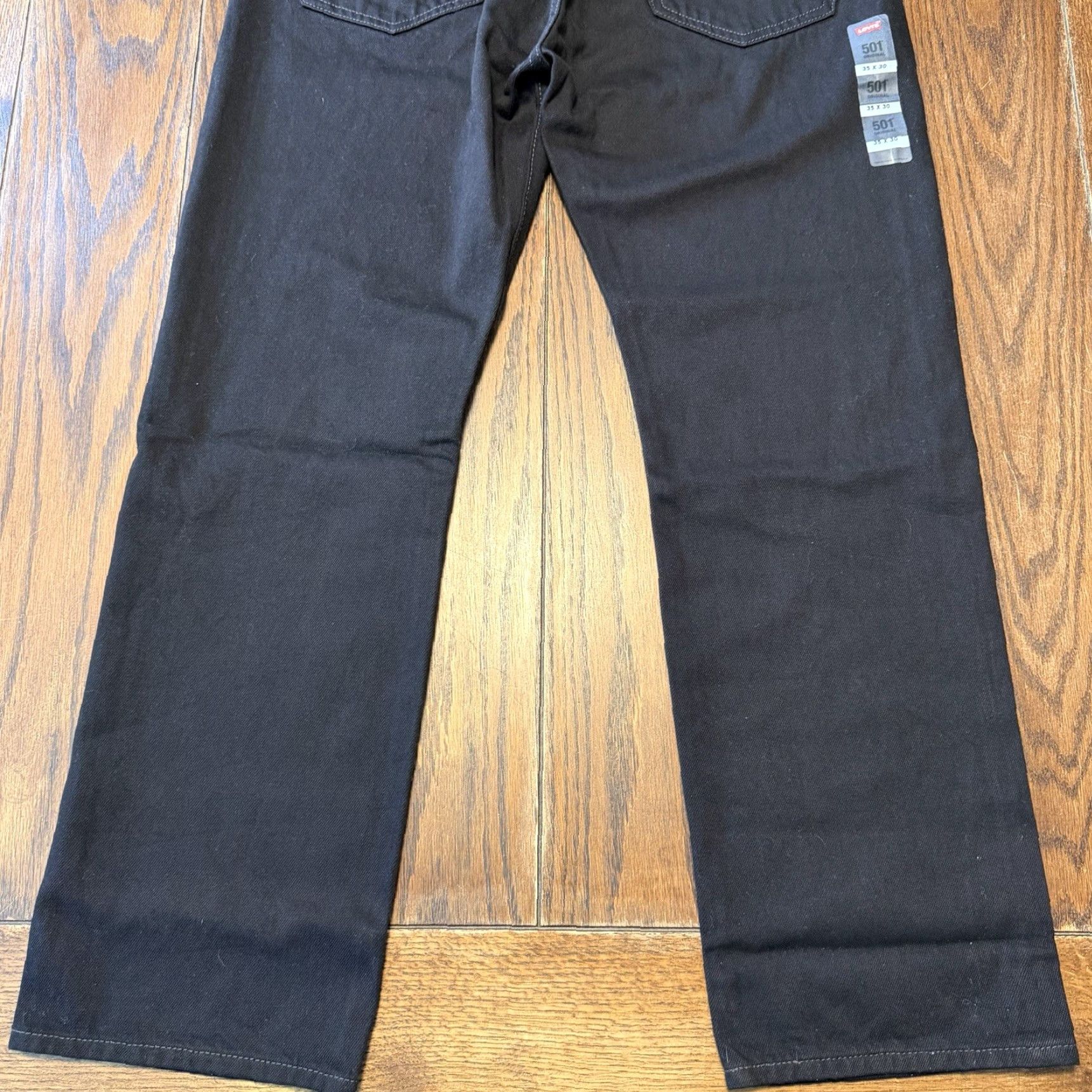 Levi's Levi's 501 Regular Button Fly Straight Jeans Men’s Size 35X30 Black New with Tags Size US 35 - 4 Thumbnail