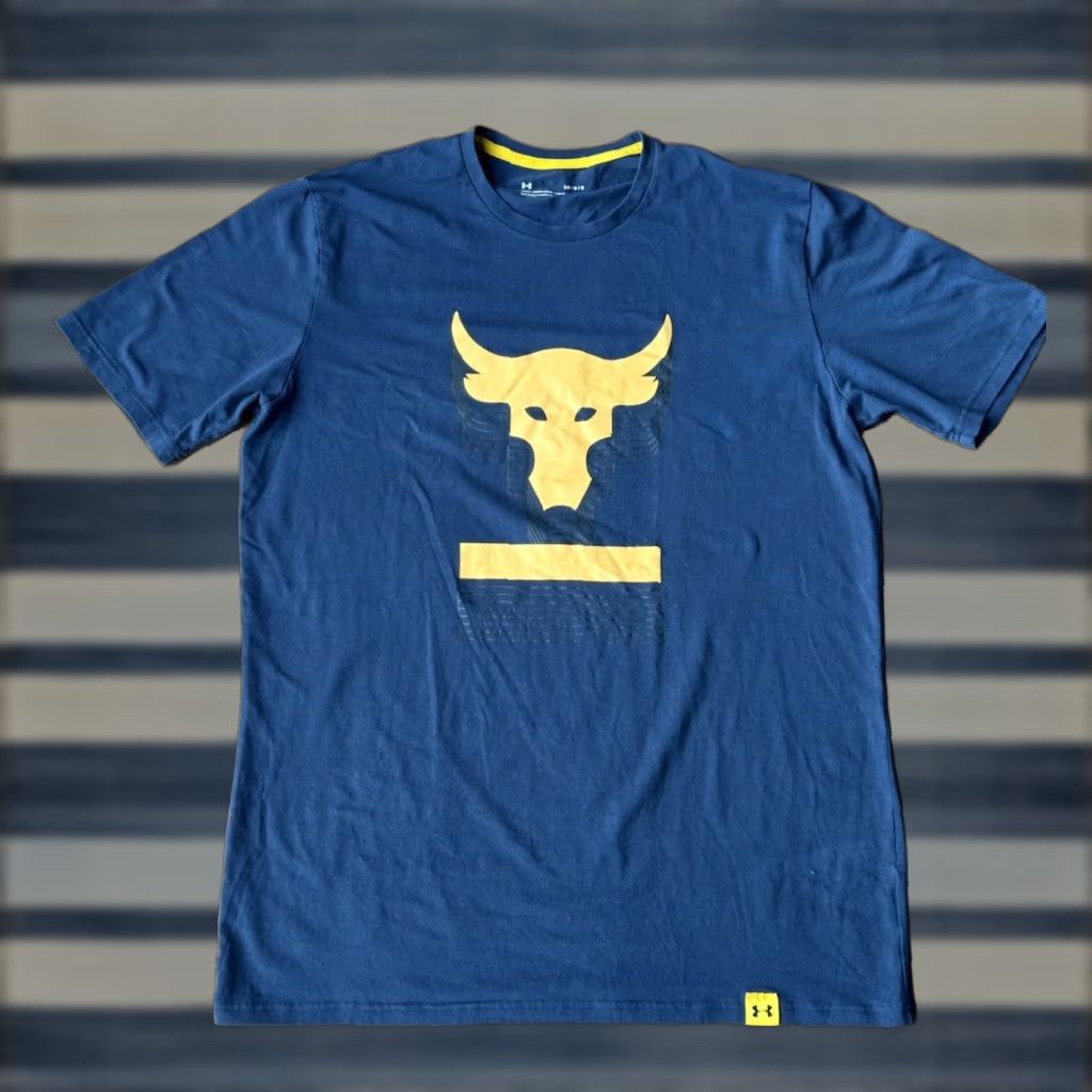 Under Armour Under Armour Project Rock Bull T-Shirt Mens Large Loose Fit Gym Exercise Size US L / EU 52-54 / 3 - 1 Thumbnail