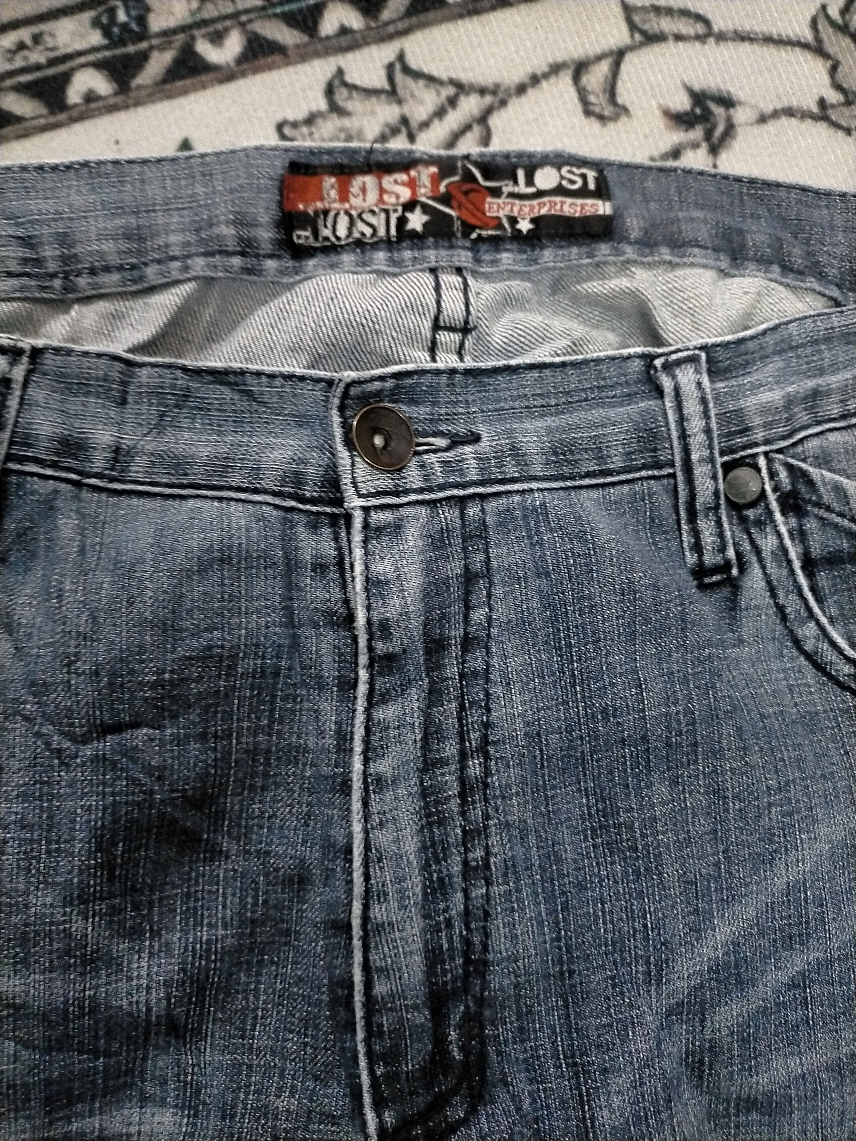 Lost Enterprises × Vintage 🔥Rare🔥 Vintage Lost Enterprise Washed Jeans Size US 36 / EU 52 - 3 Thumbnail