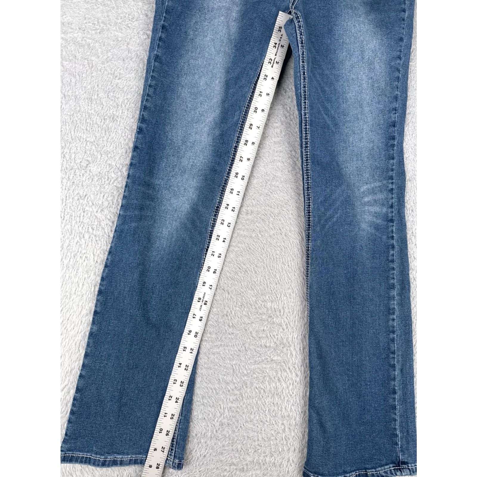 Vintage Misslook Jeans Womens Small Blue Bootcut Denim Mid Rise Cotton Blend 25x28 Size 28" / US 6 / IT 42 - 7 Thumbnail