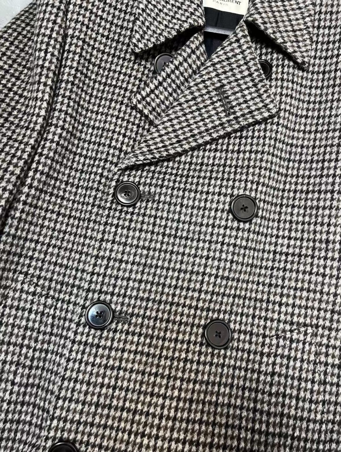 Saint Laurent Paris FW14 Houndstooth Coat sz 50 Size US M / EU 48-50 / 2 - 4 Thumbnail