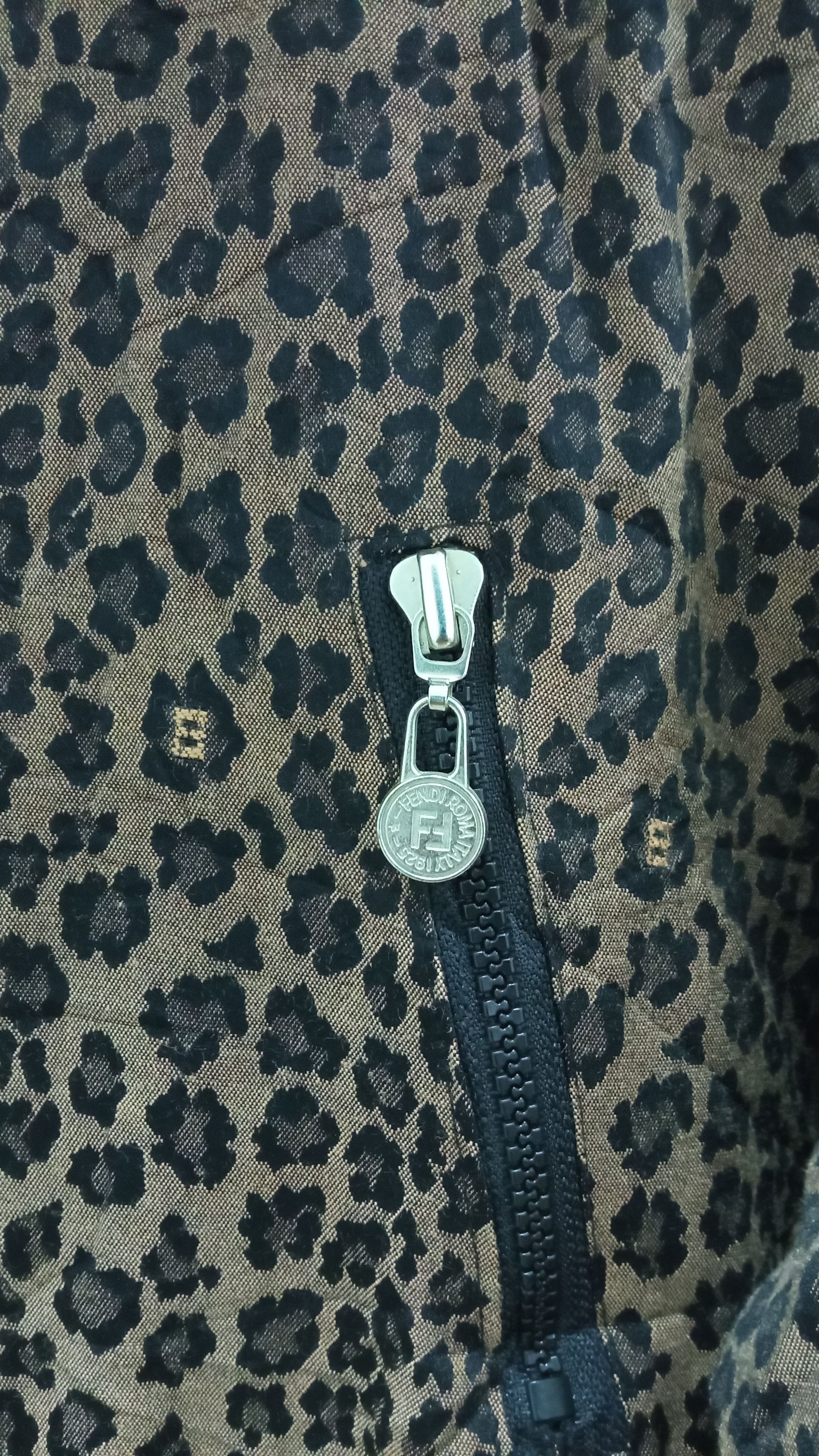 Fendi × Vintage 🔥🔥Vtg Fendi Leopard Big Logo Spellout Reversible Jacket Size US L / EU 52-54 / 3 - 7 Thumbnail