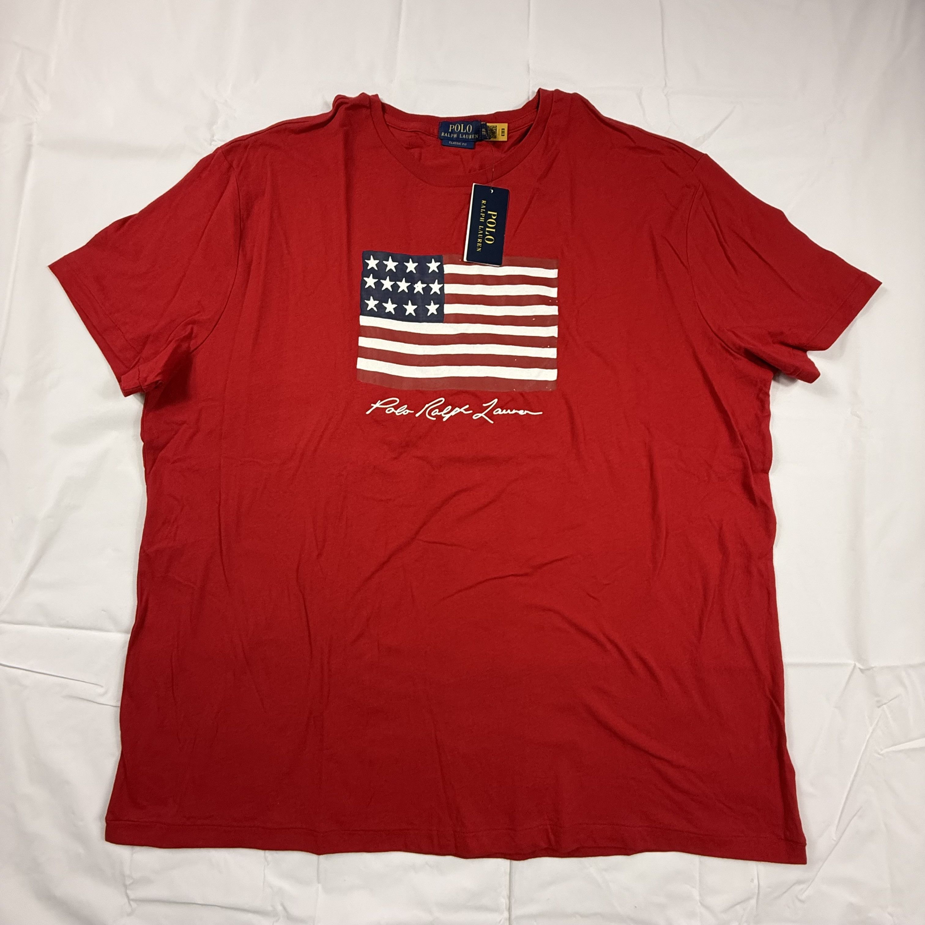 Polo Ralph Lauren Polo Ralph Lauren Mens American Flag Shirt XXL Classic Fit Size US XXL / EU 58 / 5 - 1 Thumbnail