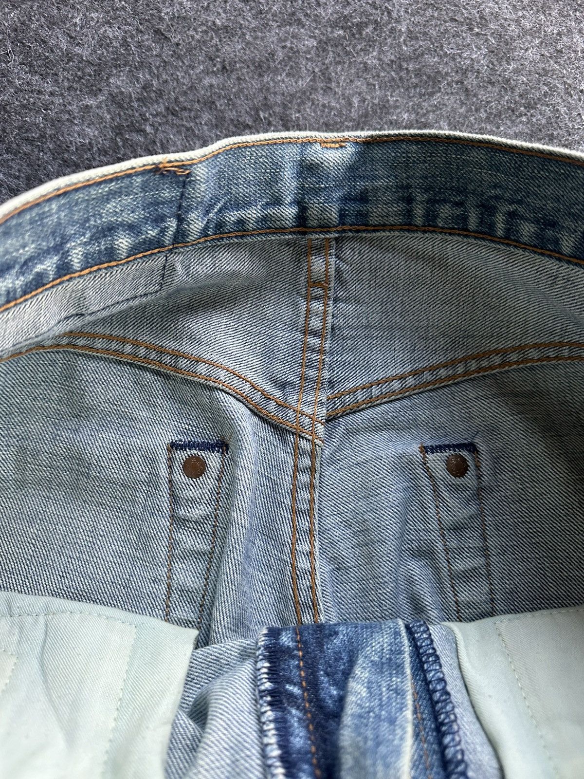 Levi's Vintage LVC 502 XX Crop Dirty Denim D477 Size US 32 / EU 48 - 16 Thumbnail