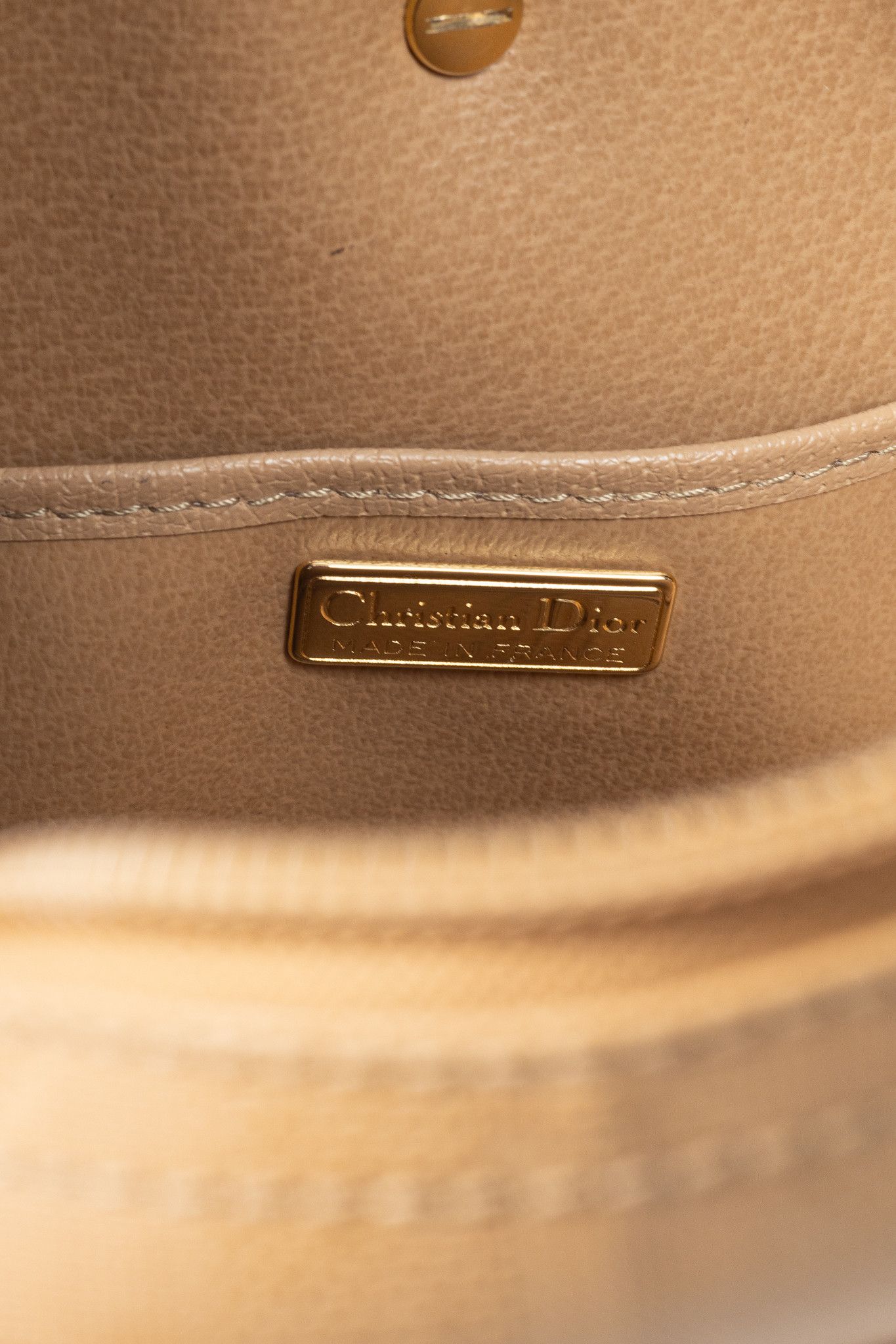Dior Christian Dior Camel Trotter Leather-Trim Shoulder Bag Size ONE SIZE - 11 Thumbnail