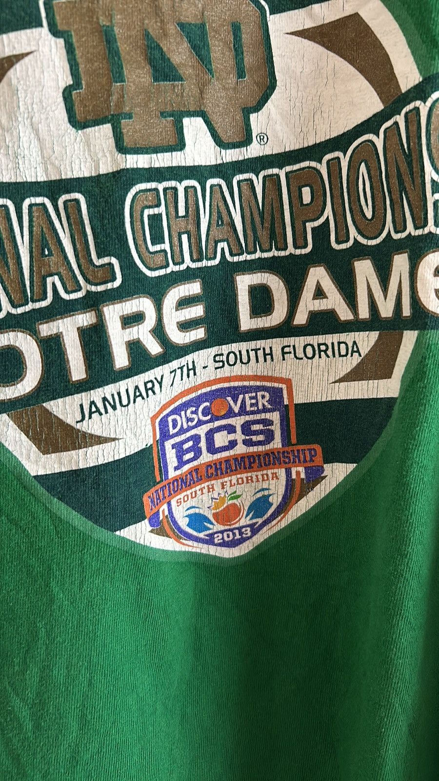 Vintage Vintage 2013 notre dame football championship long sleeve Size US L / EU 52-54 / 3 - 5 Thumbnail