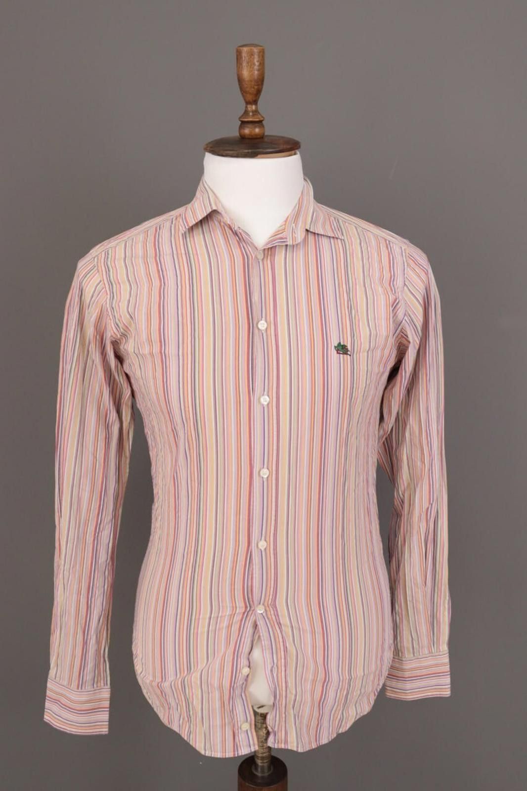 Etro Etro Multicolor Stripe Long Sleeve Button Down Shirt Size 39 Size US M / EU 48-50 / 2 - 1 Thumbnail