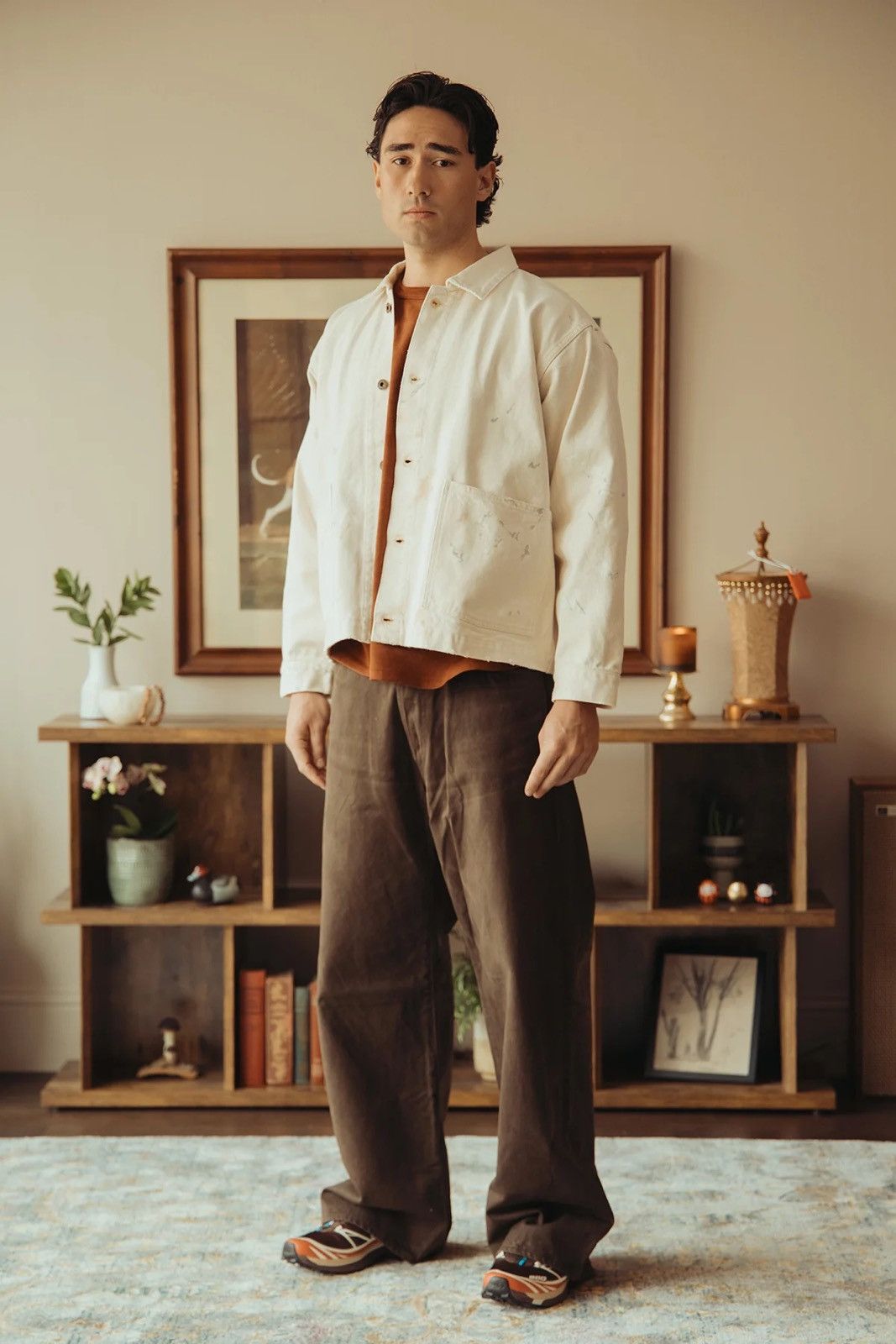 Taiga Takahashi Taiga Takahashi LOT.303 COVERALL JACKET IVORY PAINT Size US L / EU 52-54 / 3 - 7 Thumbnail