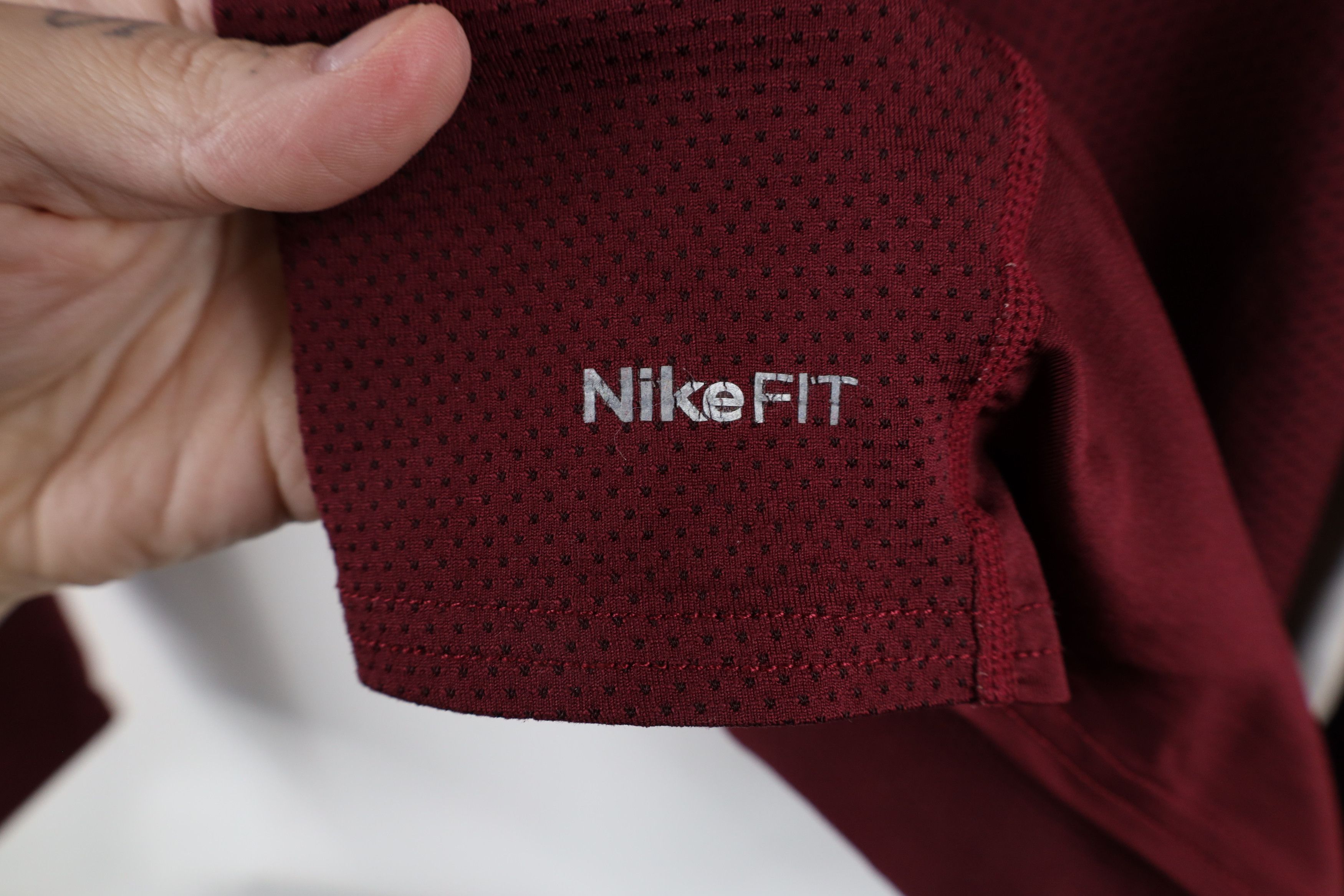 Nike × Vintage Vintage Nike Pro Training Gym Long Sleeve T-Shirt Red Size US XXL / EU 58 / 5 - 6 Thumbnail