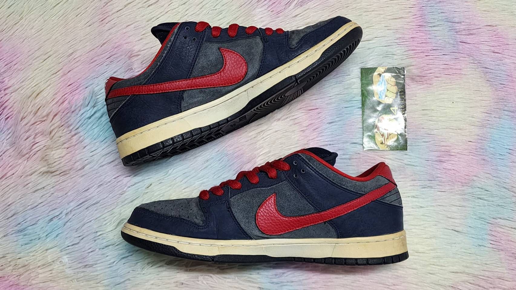 Nike Nike Sb Dunk Low Dark Obsidian Gym Red Size US 10 / EU 43 - 7 Thumbnail