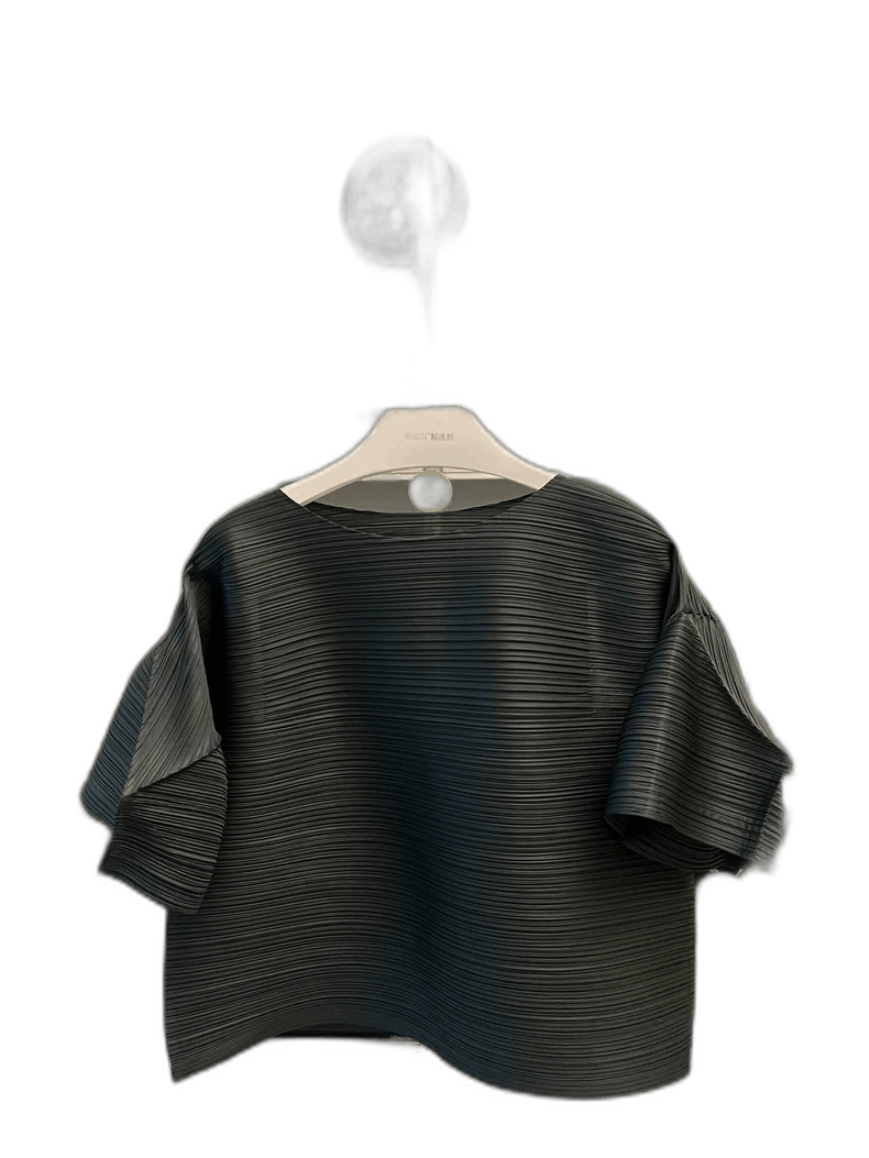 Issey Miyake Issey Miyake Pleated Top in Dark Gray-yf Size US M / EU 48-50 / 2 - 1 Thumbnail