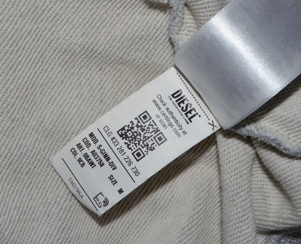 Diesel Womens Diesel Bid Logo Grey Sweatshirt Size M Size M / US 6-8 / IT 42-44 - 8 Thumbnail