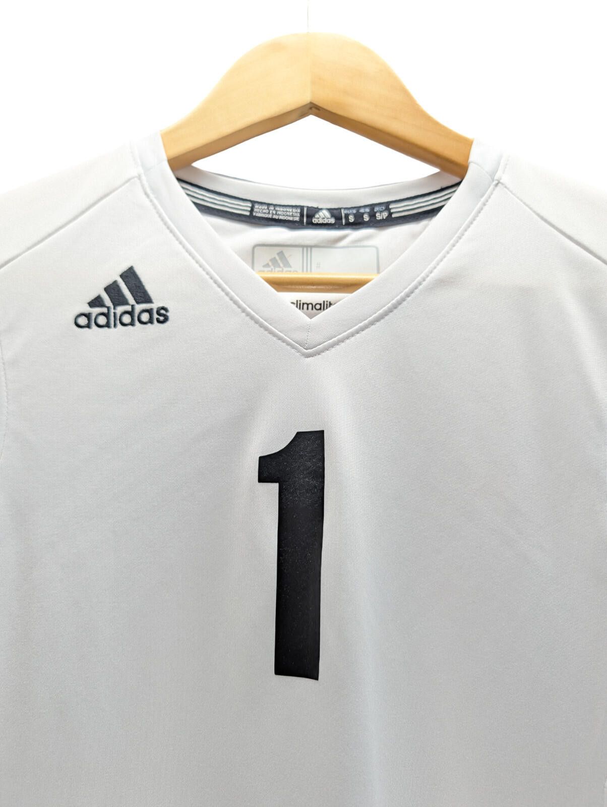 Adidas Adidas Jersey S Climalite Long Sleeve V-Neck Number 1 White Size S / US 4 / IT 40 - 3 Thumbnail