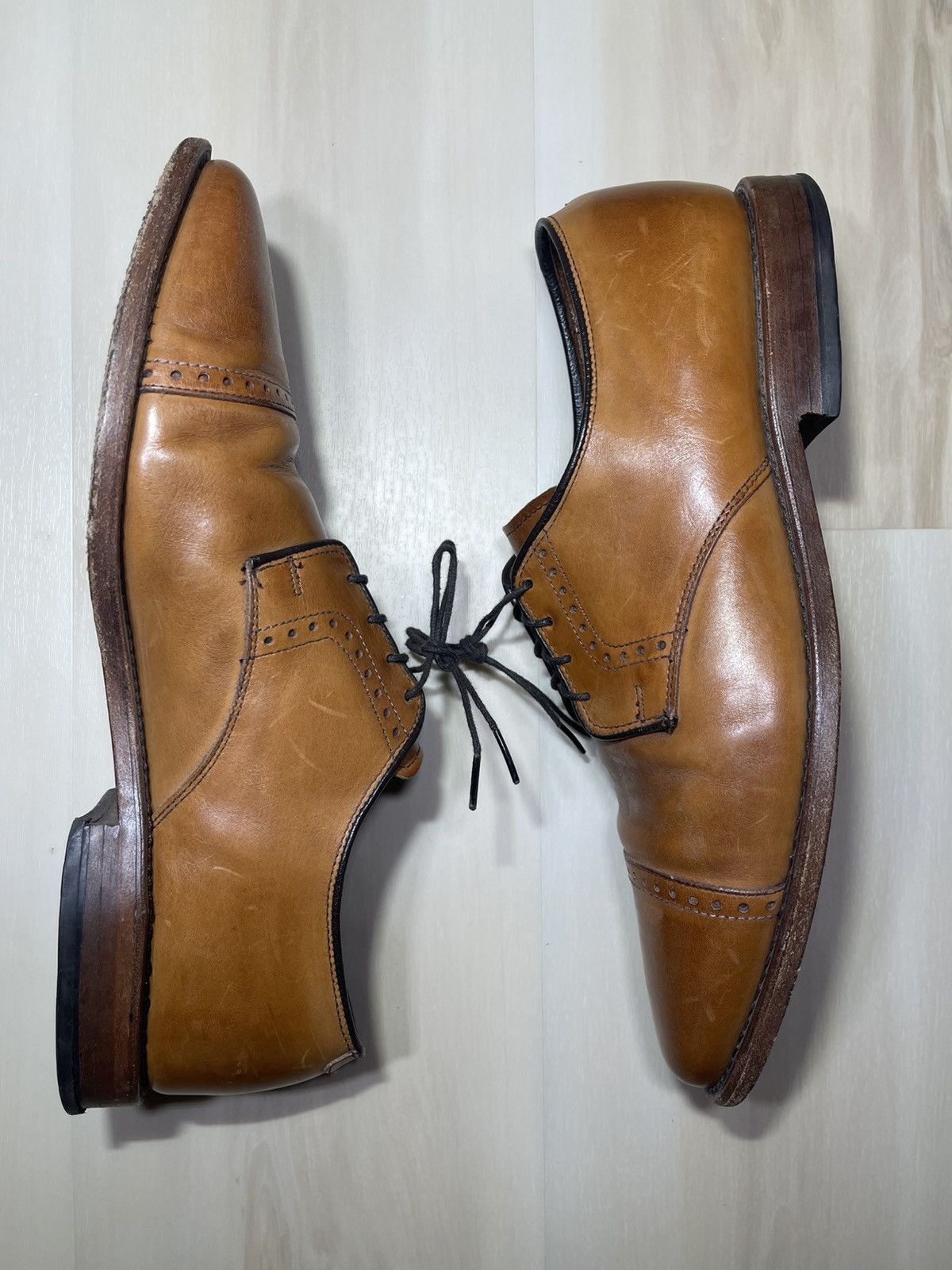 Allen Edmonds Allen Edmonds Clifton Cap Toe Derby Shoes Walnut Sz 10.5 D Size US 10.5 / EU 43-44 - 4 Thumbnail