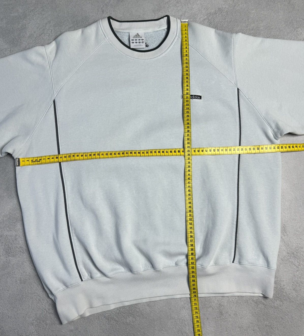 Adidas Vintage 00s Adidas Small Logo Cotton Crewneck Sweatshirt Size US L / EU 52-54 / 3 - 14 Thumbnail