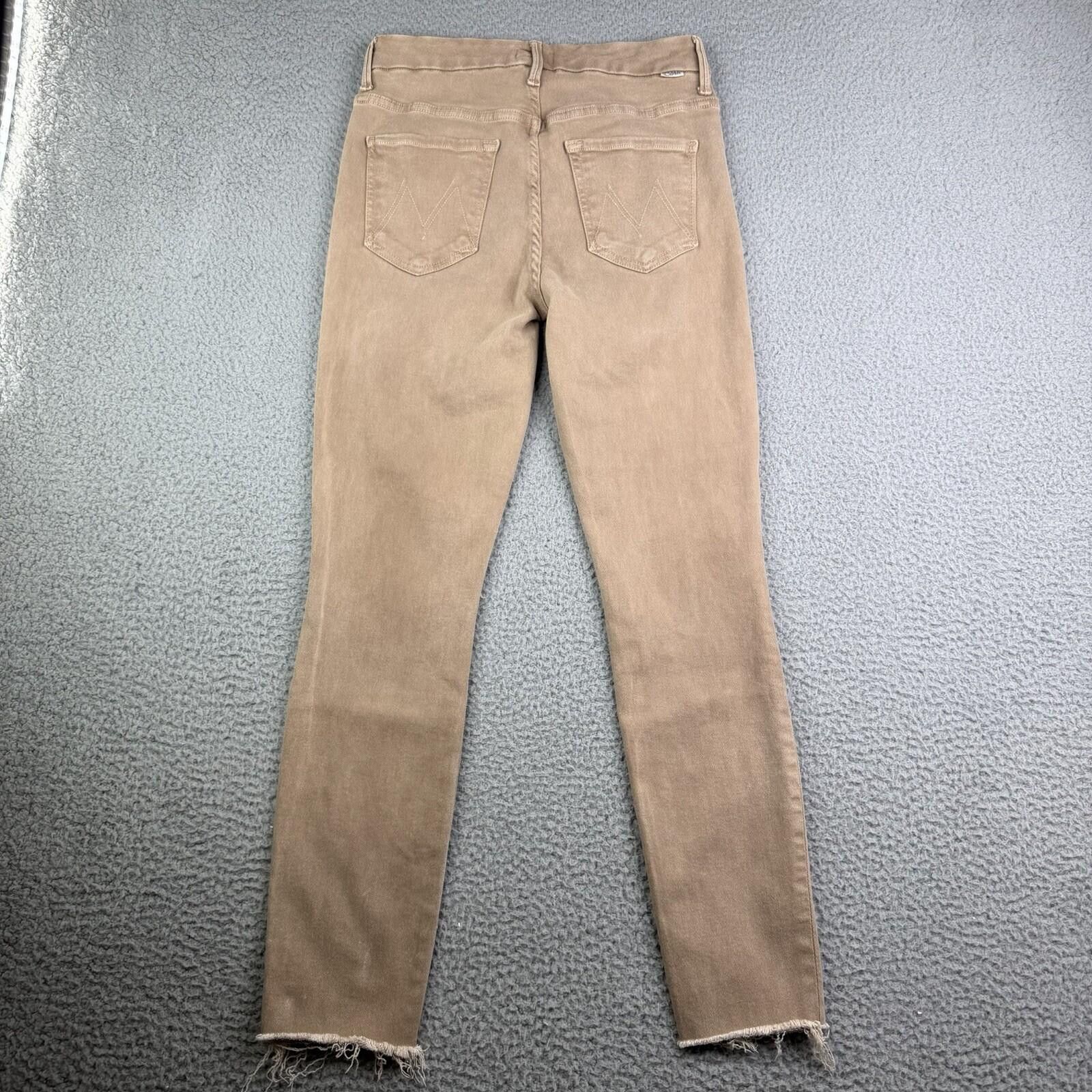 MOTHER MOTHER Ankle Tan Skinny Jeans Women's 28 (fits 27x26) Size 28" / US 6 / IT 42 - 3 Thumbnail
