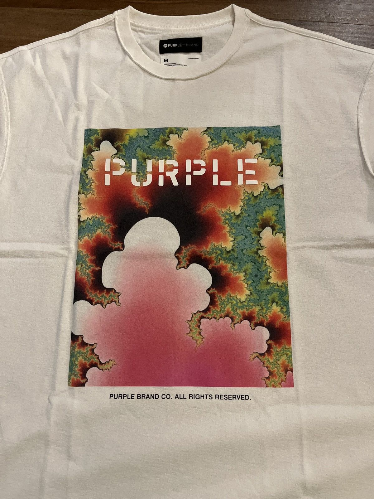 Purple Brand Medium white inside out graphic tee new Size US M / EU 48-50 / 2 - 3 Thumbnail