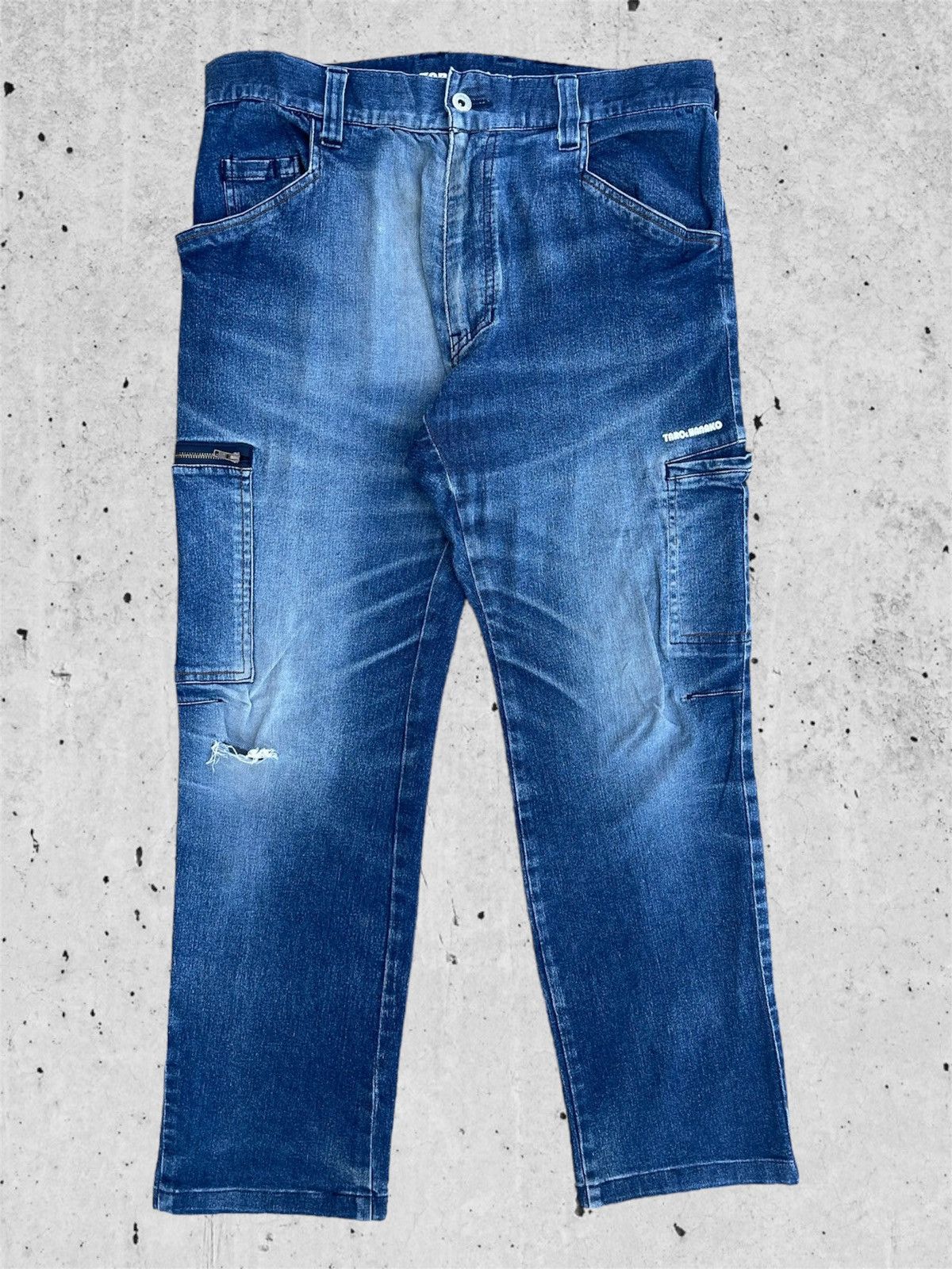 Japanese Brand 🔥 Taro & Hanako Japanese Distressed Denim W33🔥 Size US 33 - 2 Thumbnail