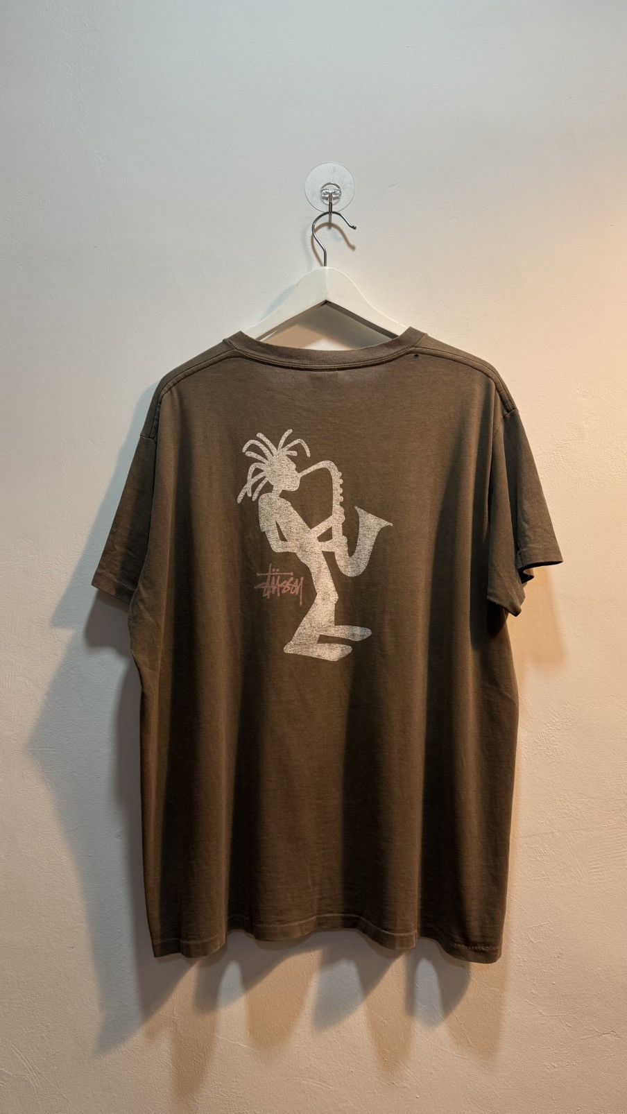 Vintage Distressed Stussy Saxophone 90s Faded