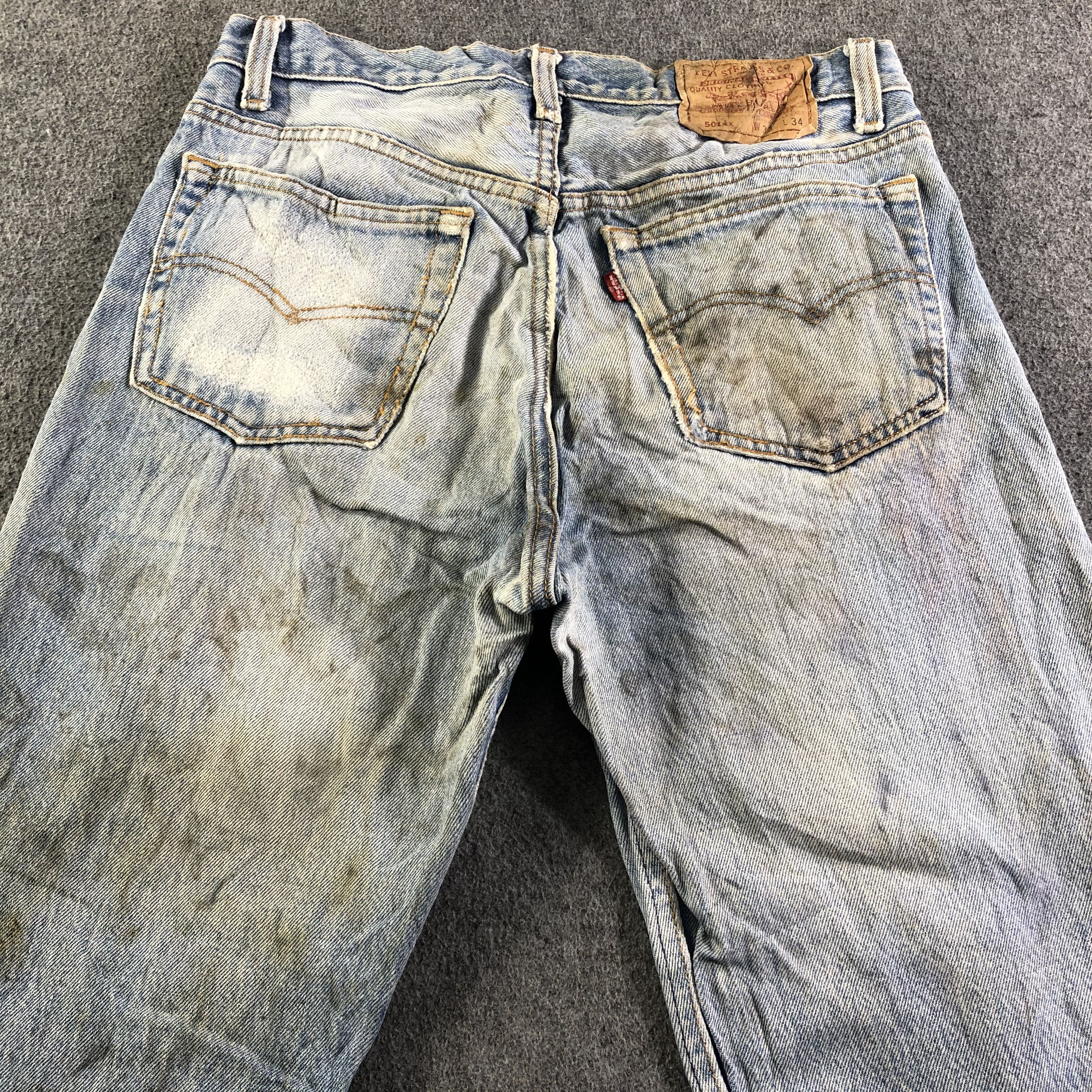 Levi's 90s Vintage Blue Wash Levis 501 Jeans-J3934 Size US 31 - 4 Thumbnail