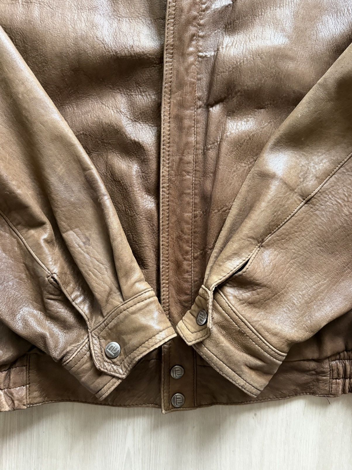 Vintage Vintage Robert Comstock Soft Leather Bomber Sz 44 *Distresse Size US L / EU 52-54 / 3 - 10 Thumbnail
