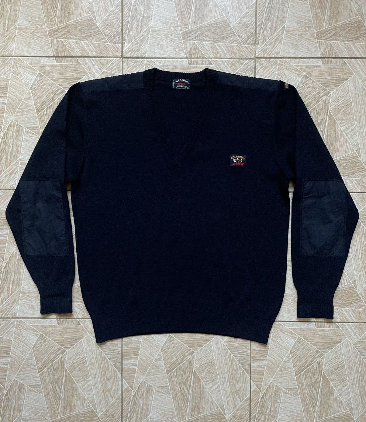 Paul & Shark × Vintage Vintage 90s Italy Designer Paul Shark Yachting Logo Sweater Size US XL / EU 56 / 4 - 1 Thumbnail