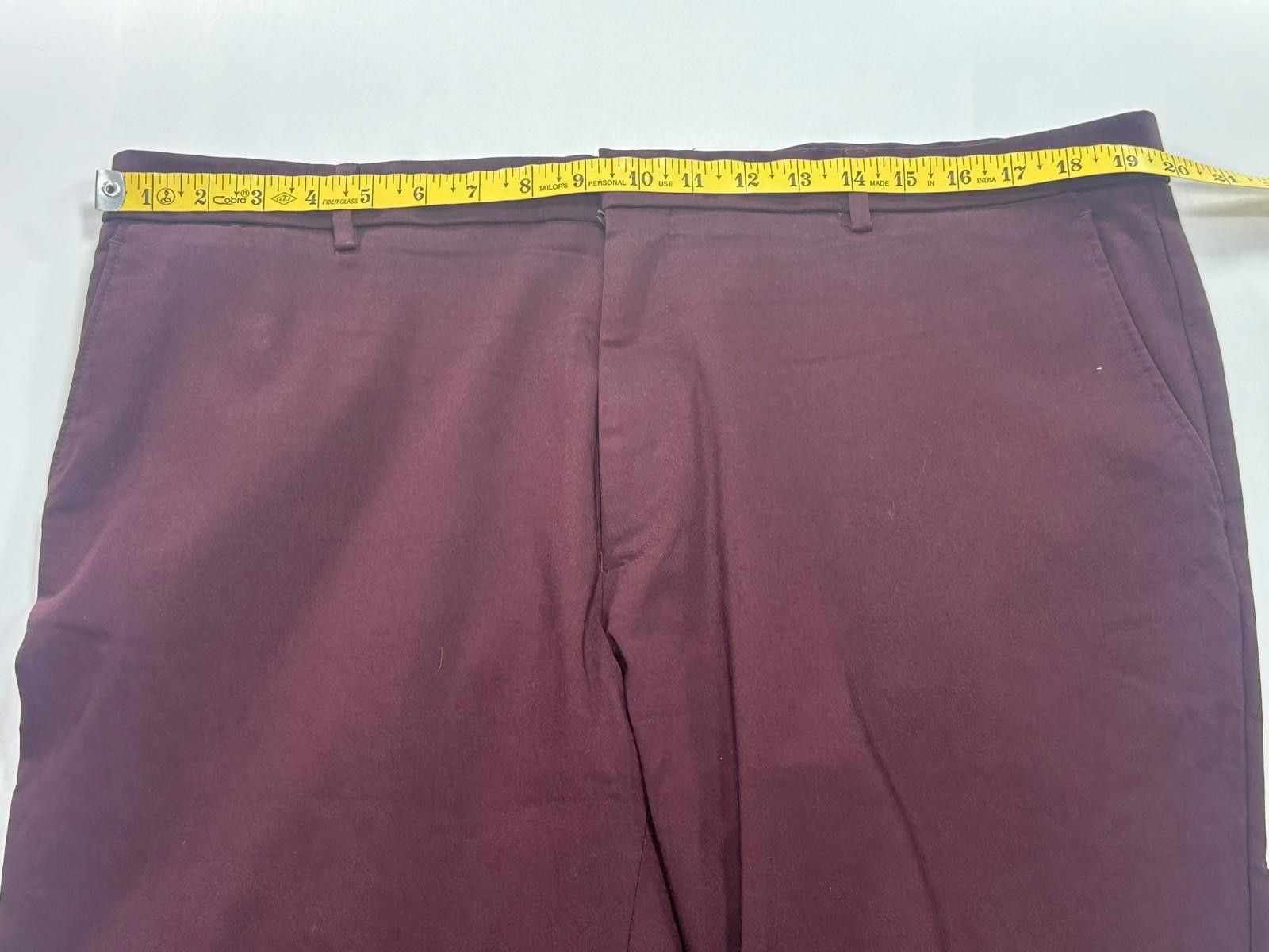 Tommy Hilfiger Tommy Hilfiger Flat Straight Leg Chinos Maroon Men's 42/30 Size US 42 / EU 58 - 3 Thumbnail