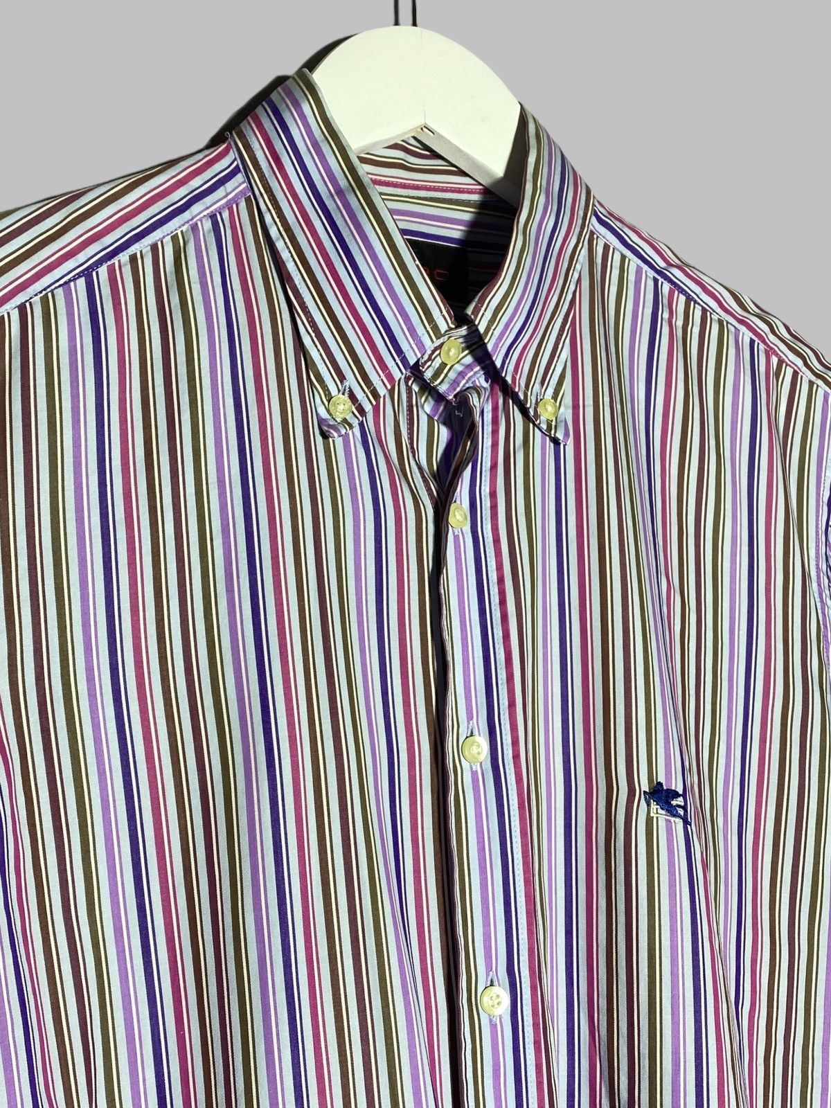 Etro 🔥 Y2K ETRO MILANO STRIPED SHIRT BOLD COLORS DANDY STYLE Size US M / EU 48-50 / 2 - 11 Thumbnail