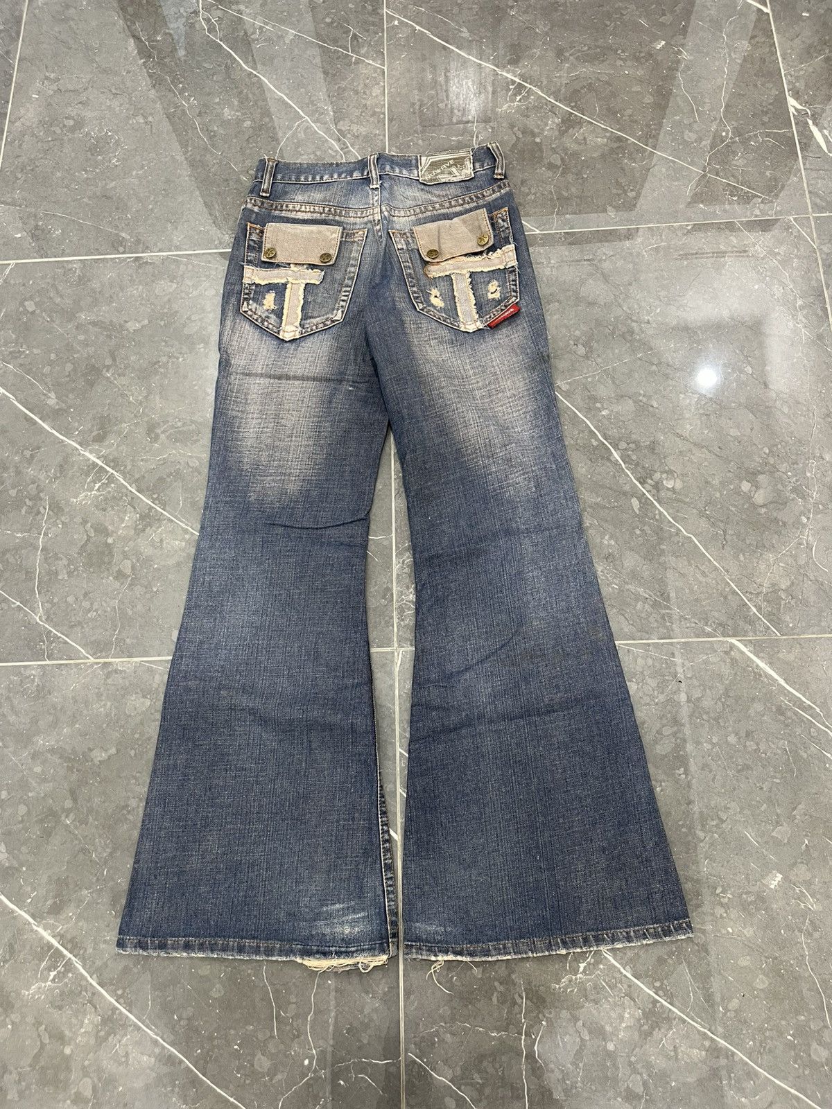 5351 POUR LES HOMMES Nu wave flared jeans tornado mart styled Size US 29 - 2 Thumbnail