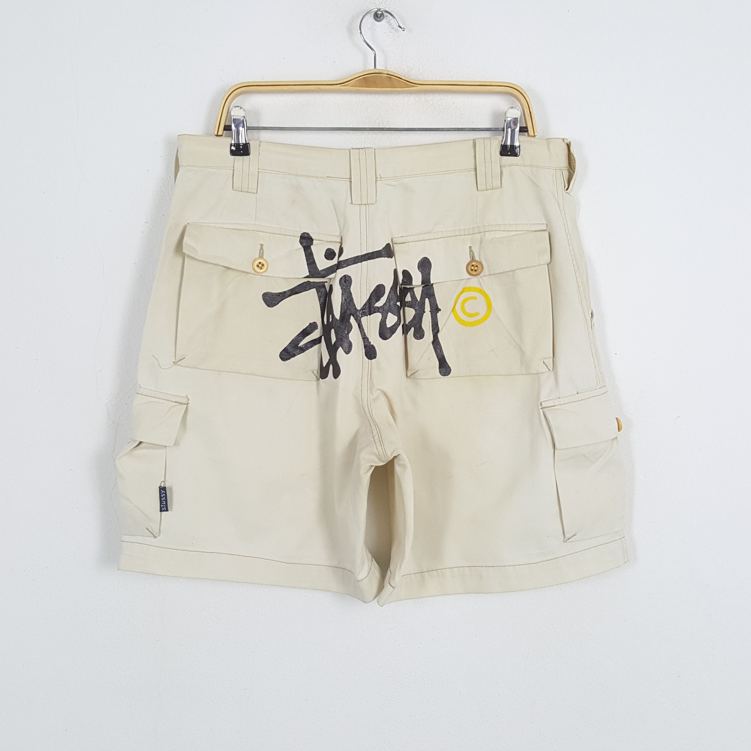 Stussy × Vintage Vintage STUSSY Streetwear Skateboard Logo Style Short Pants Size US 34 / EU 50 - 1 Thumbnail