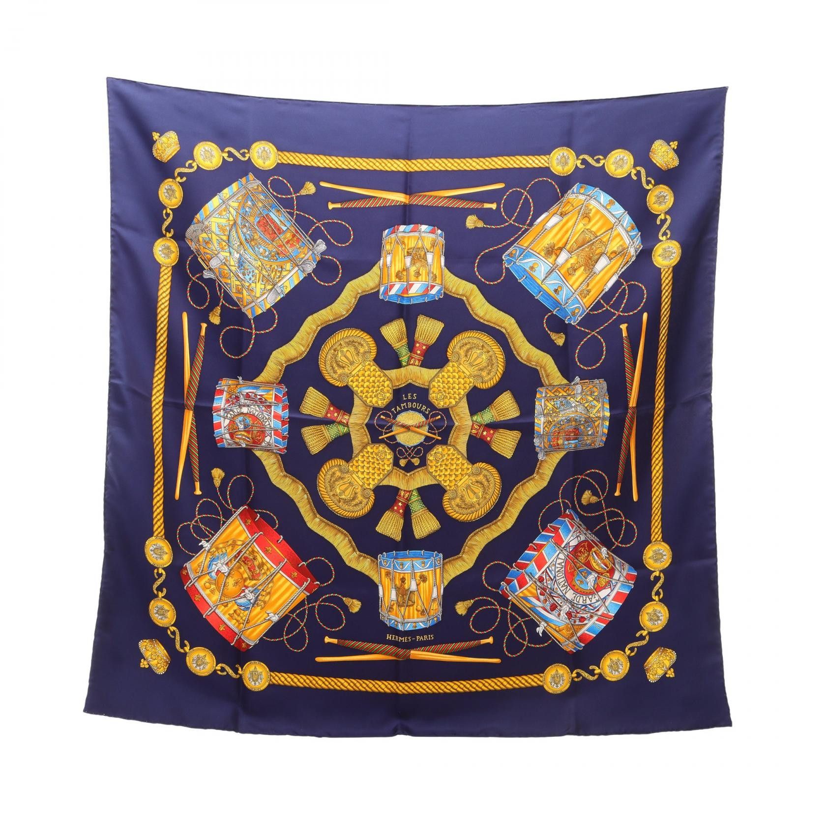 Hermes Hermes Hermes LES TAMBOURS Silk Scarf Others Scarf Size ONE SIZE - 1 Thumbnail