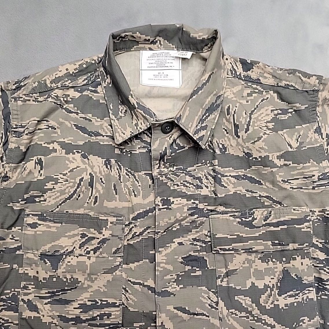 Propper US Air Force ABU Camo Jacket Mens 42R Tiger Stripe Digital Military Coat BDU Size US XS / EU 42 / 0 - 2 Thumbnail