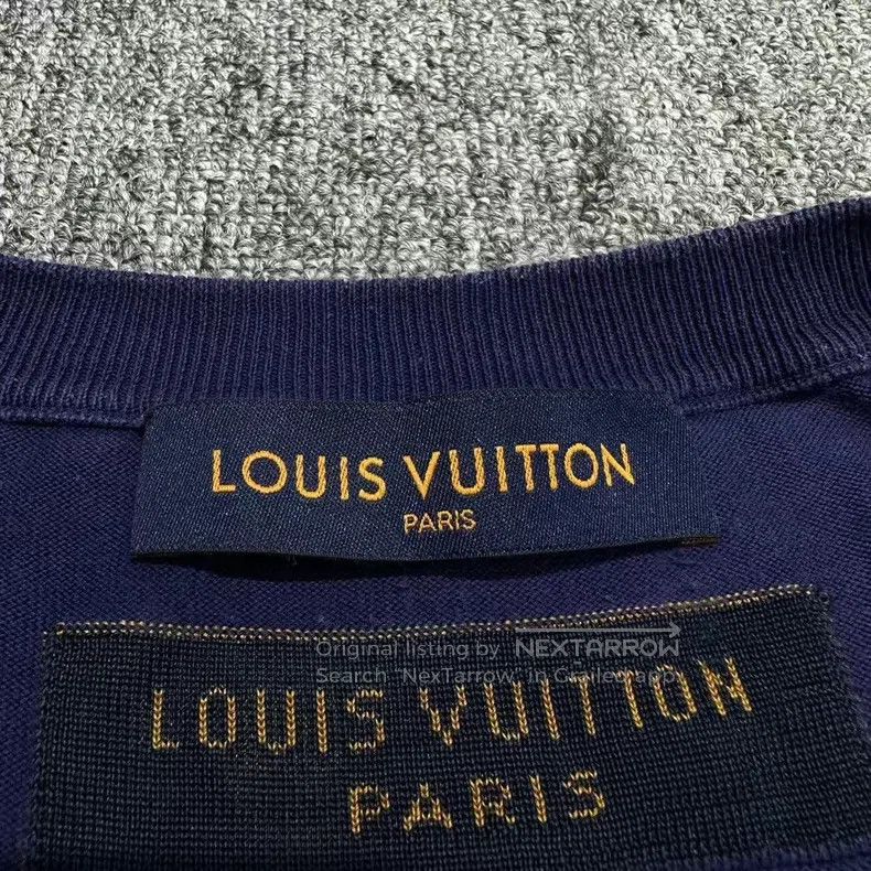 Louis Vuitton Louis Vuitton Blue monogrammed knit short sleeves Size US XL / EU 56 / 4 - 3 Thumbnail