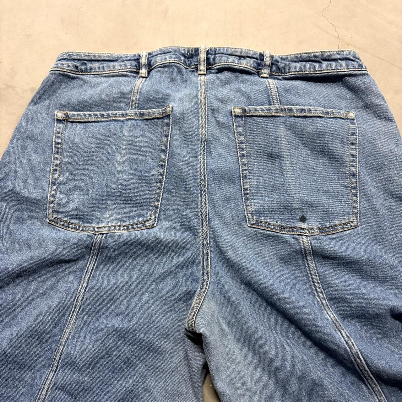 Vintage Crazy Vintage Y2K/2000s Super Baggy Super Wideleg Skater Streetwear JNCO Style Medium Blue Wash Denim Jeans! Size US 38 / EU 54 - 6 Thumbnail
