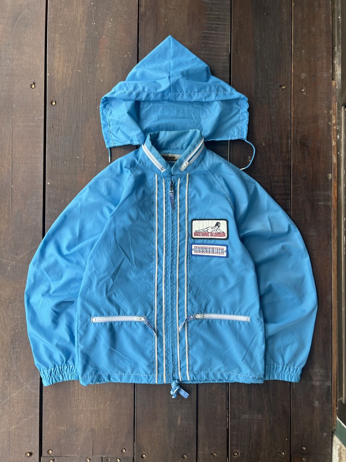Hysteric Glamour HYSTERIC GLAMOUR PATCH WORK NYLON ZIP UP JACKET