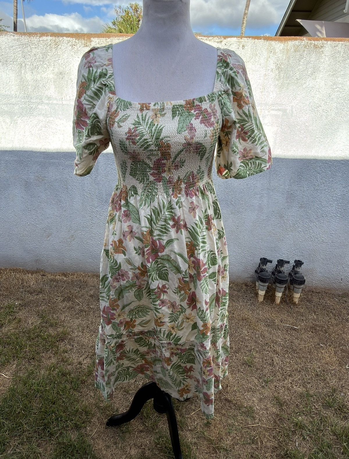 Reyn Spooner New Reyn Spooner Hanalei Gardens Dress Green Women's L Size L / US 10 / IT 46 - 1 Thumbnail
