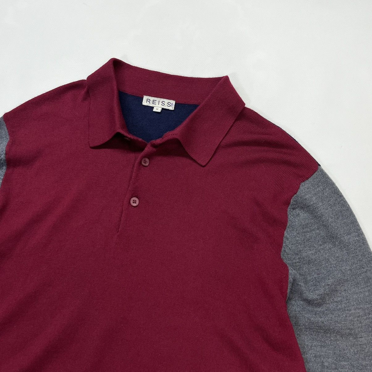 Designer Reiss Wool Polo Long Sleeve Size US M / EU 48-50 / 2 - 2 Thumbnail