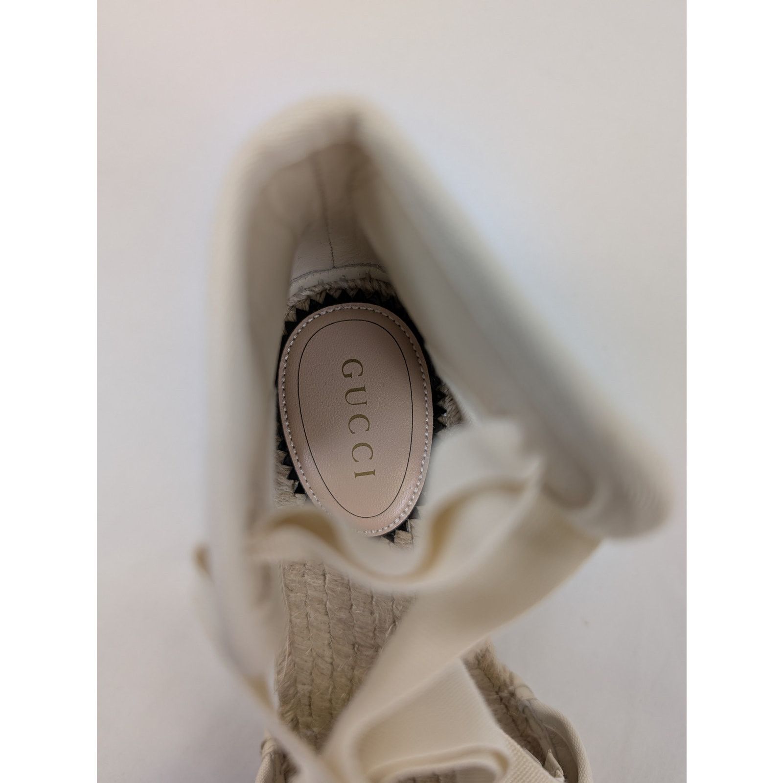 Gucci o1rshd1 Interlocking G canvas espadrille wedge sandal Size US 7 / IT 37 - 10 Thumbnail