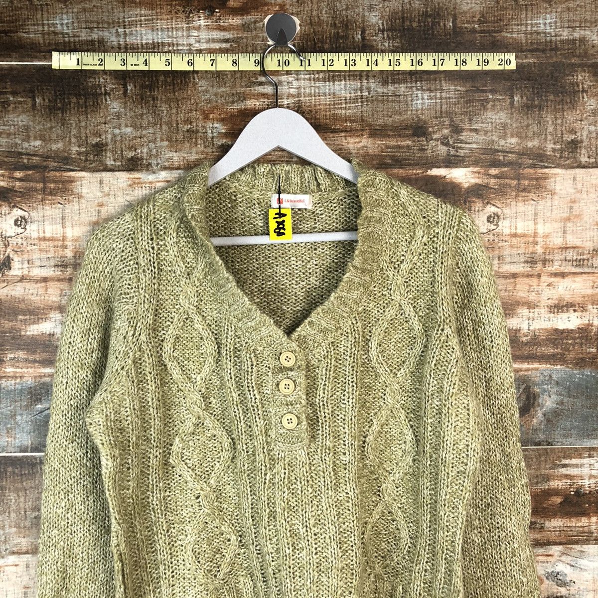 Homespun Knitwear × Japanese Brand L& Beautiful Green Knitwear vintage #A2060 Size M / US 6-8 / IT 42-44 - 5 Thumbnail