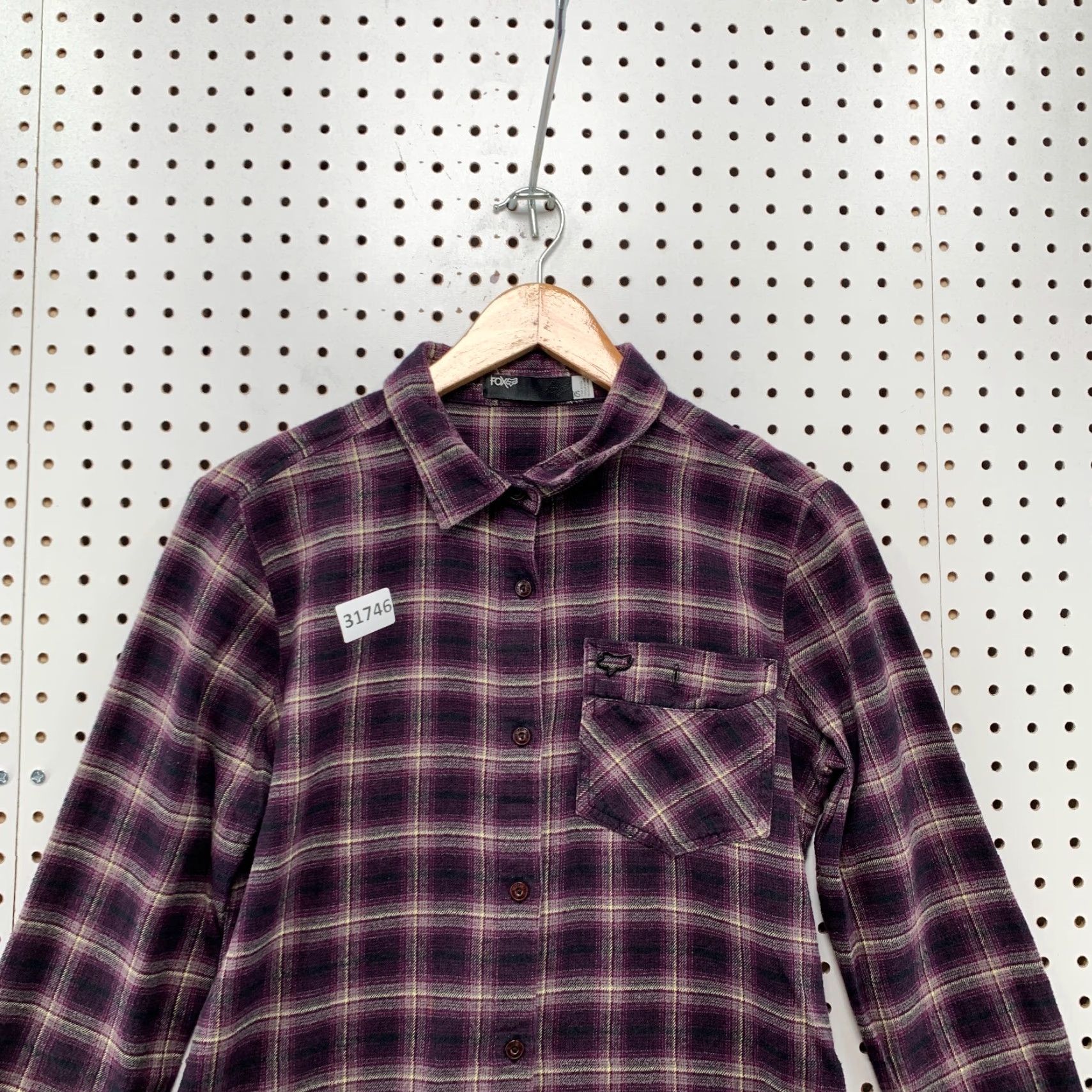 Fox Racing FOX Racing Flannel Button Shirt Mens XS Purple Plaid I DONT CARE 20x27.5 Size US XS / EU 42 / 0 - 6 Thumbnail