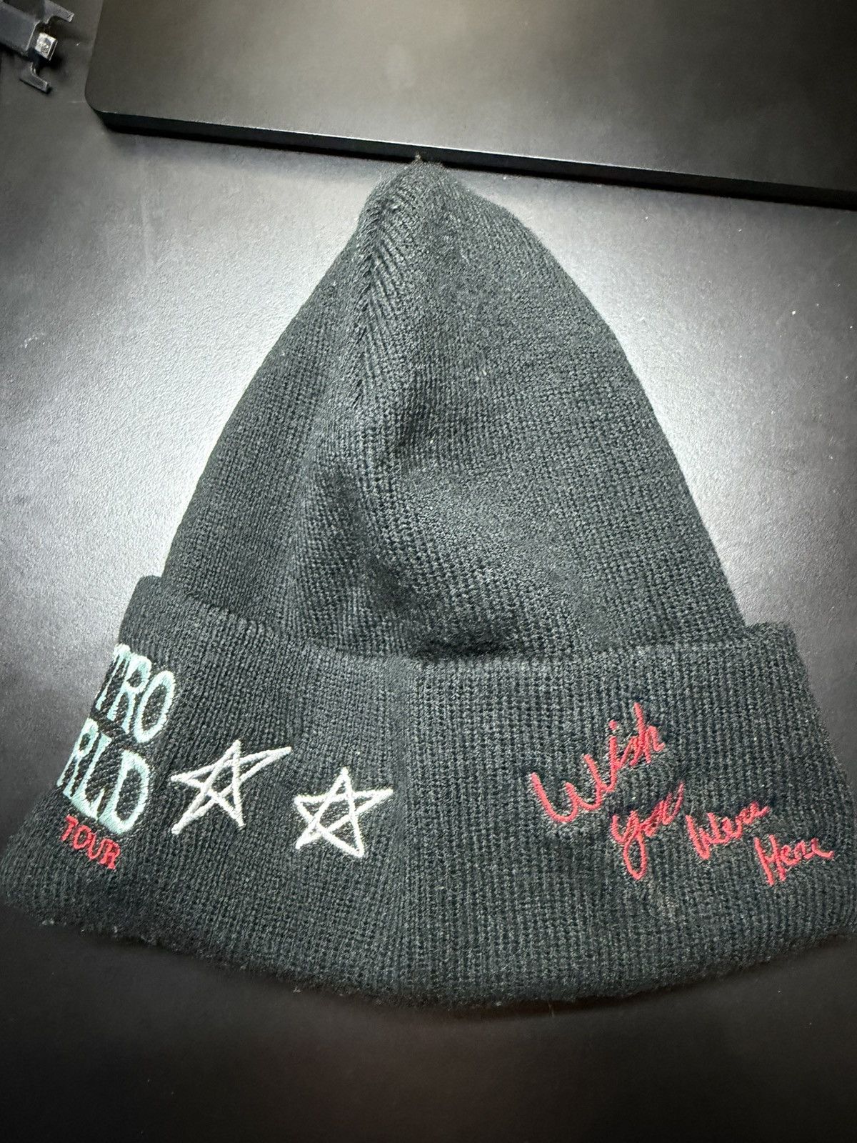 Travis Scott Travis Scott Astroworld Wish You Were Here Beanie Size ONE SIZE - 6 Thumbnail