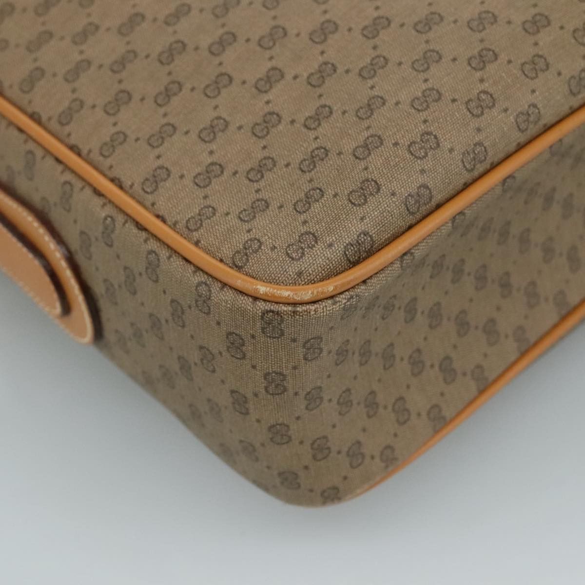 GUCCI Micro GG Supreme Shoulder Bag Pvc Beige