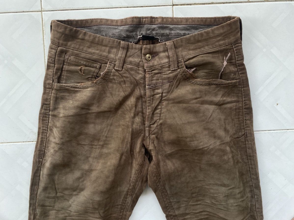 Marithe + Francois Girbaud MFG Distressed Whisky Brown Jeans Size US 32 / EU 48 - 3 Thumbnail