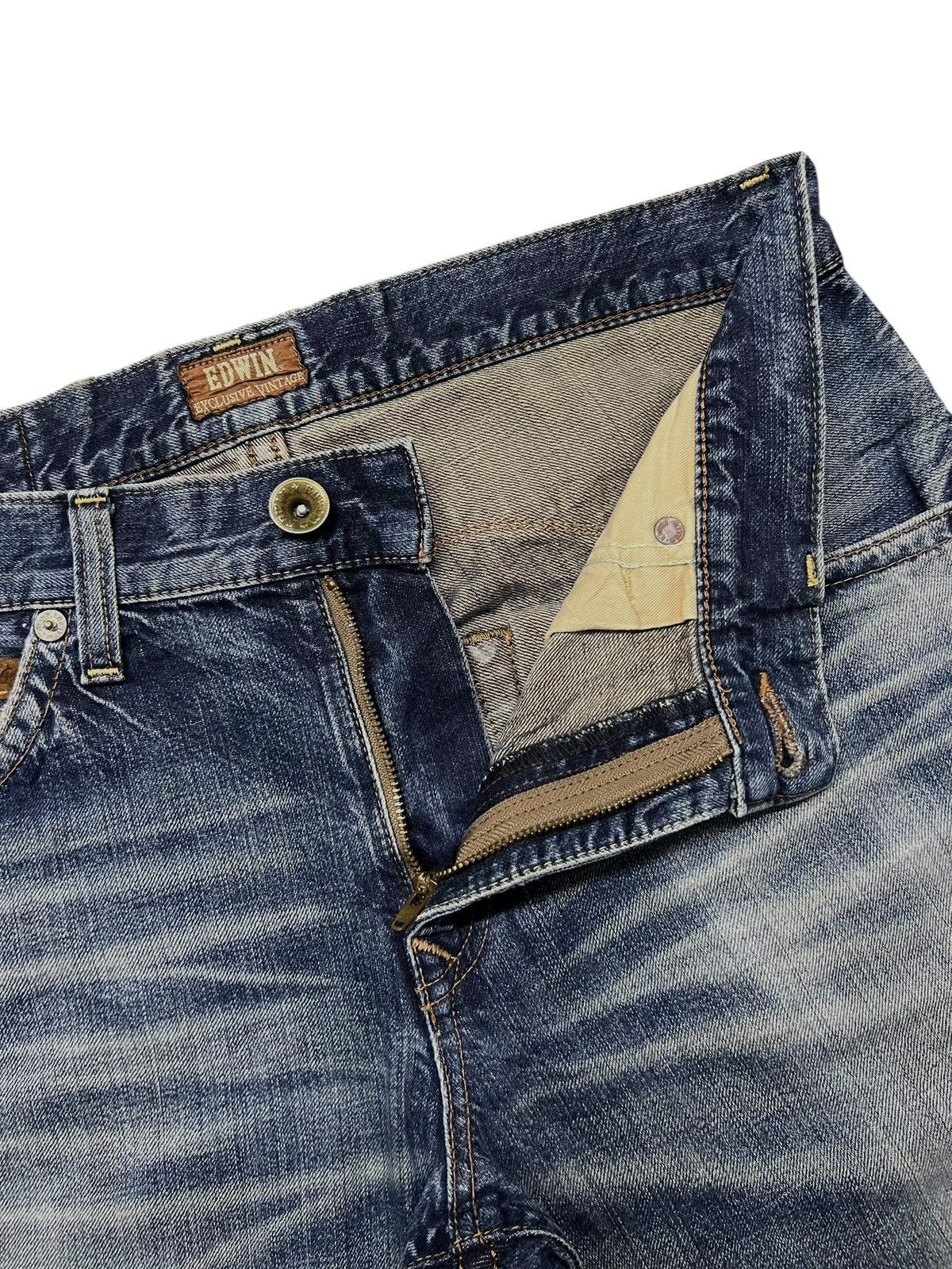 Edwin Loose Vintage Edwin 403 Japan - Black Distressed Denim Size US 34 / EU 50 - 10 Thumbnail